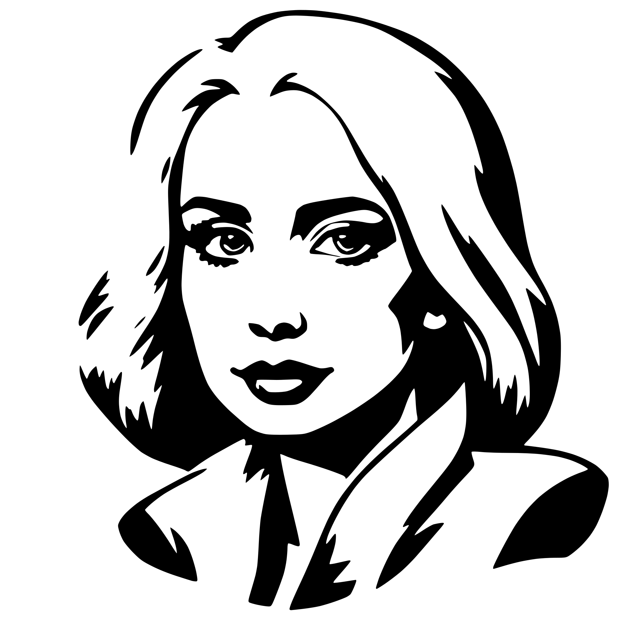 AI-generated SVG of 'facial portrait'
