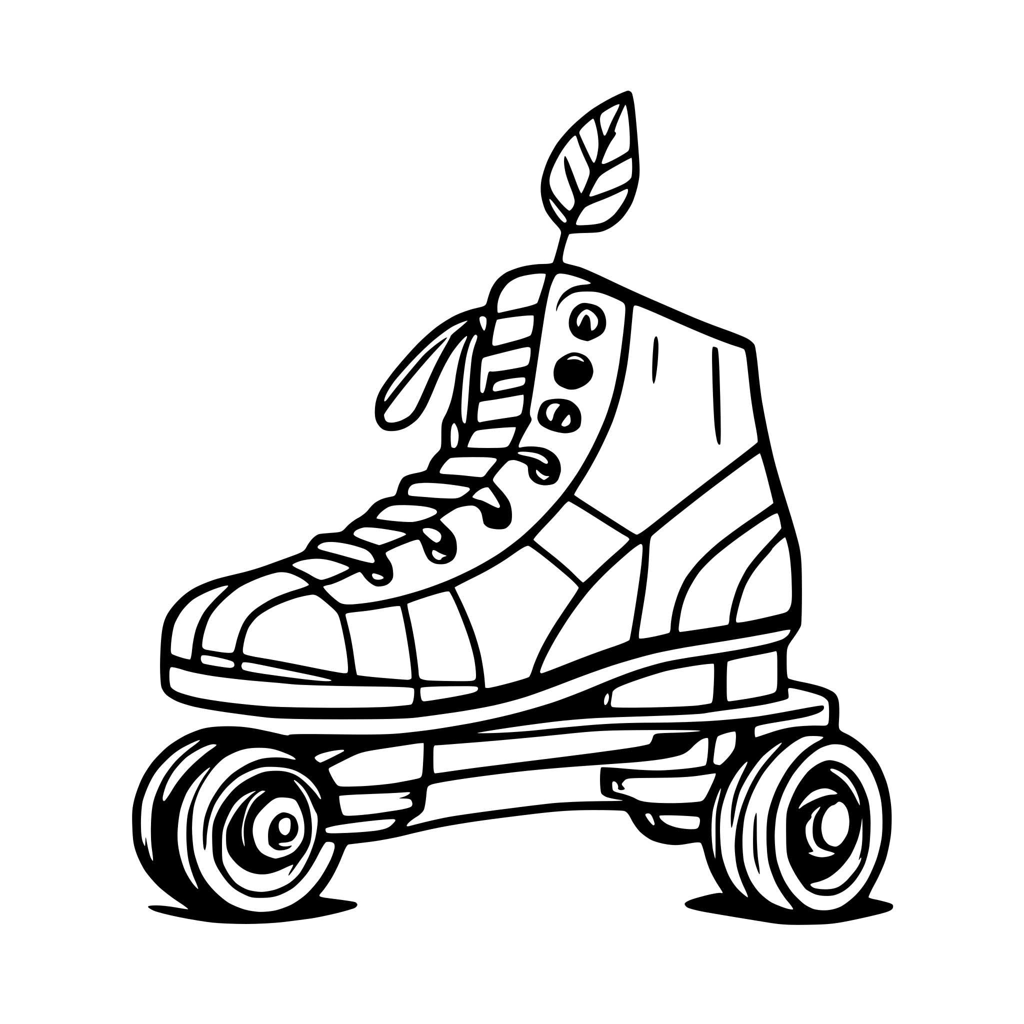 AI-generated SVG of a roller skates