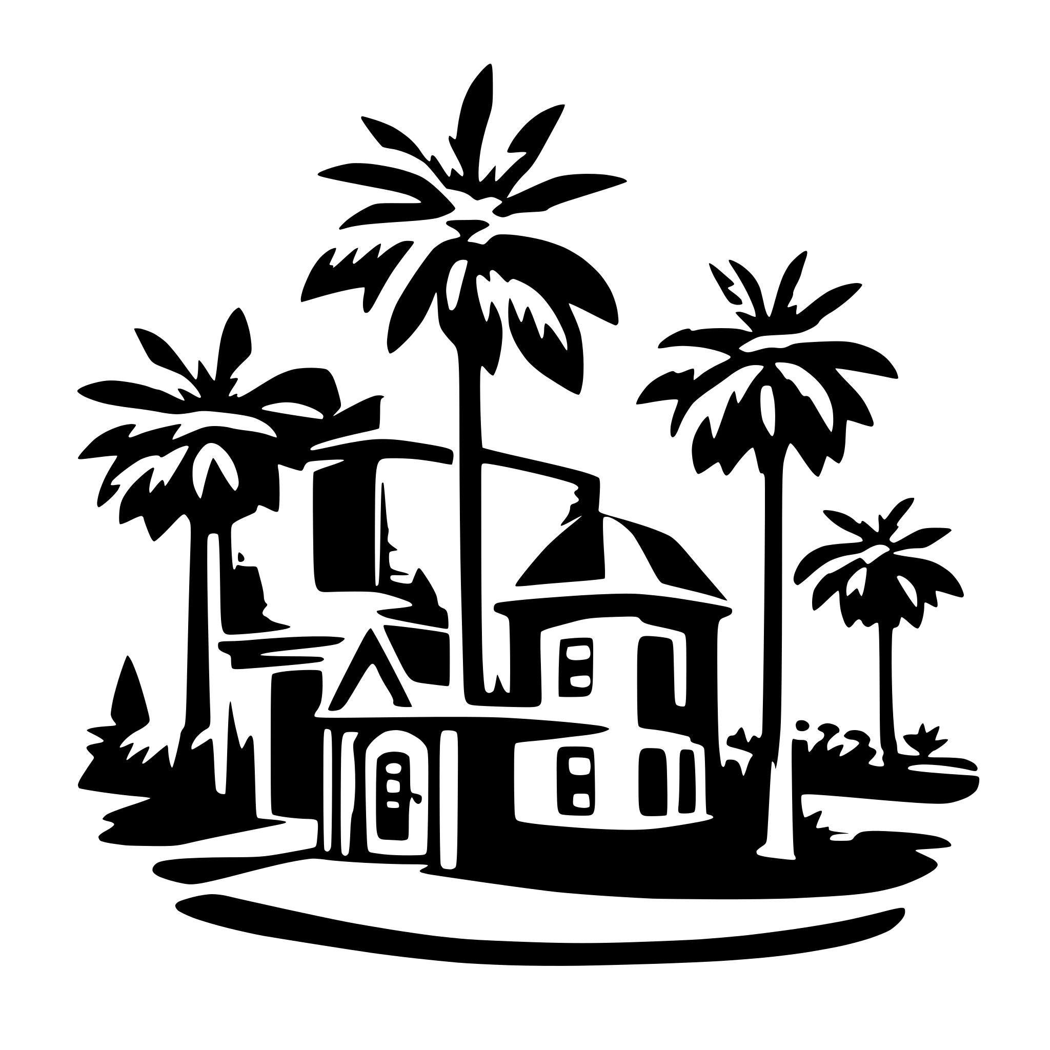 AI-generated SVG of 'African comunity center'