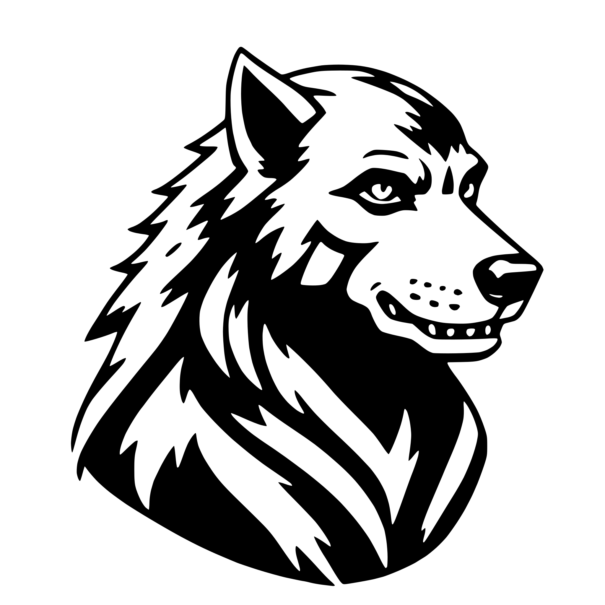 AI-generated SVG of 'werewolf'