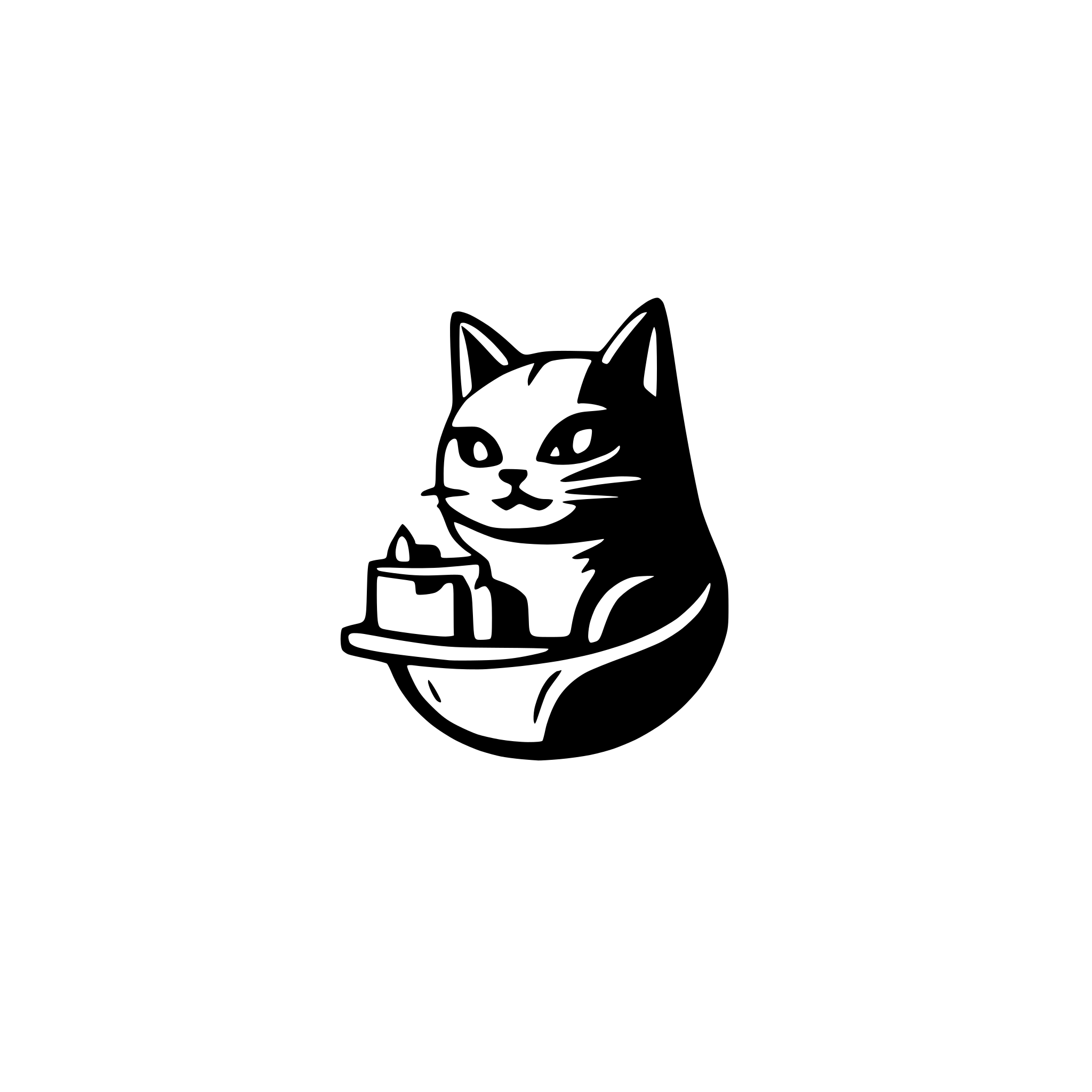 AI-generated SVG of a creative minimalistic logo cat furniture design brand logo minimalistic