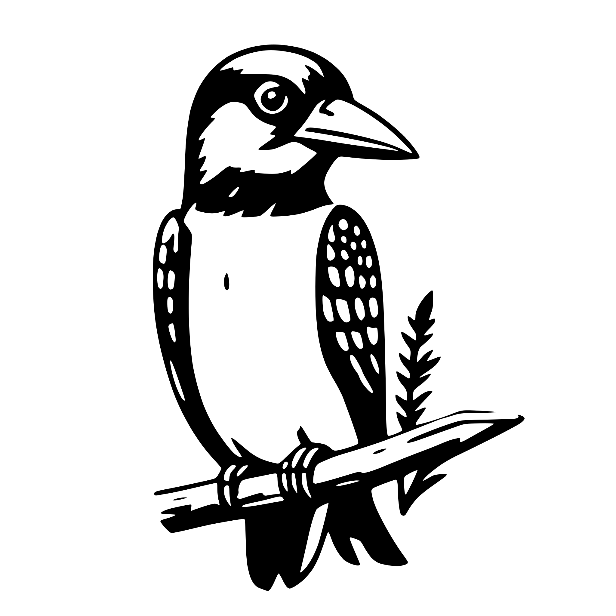 AI-generated SVG of a woodpecker