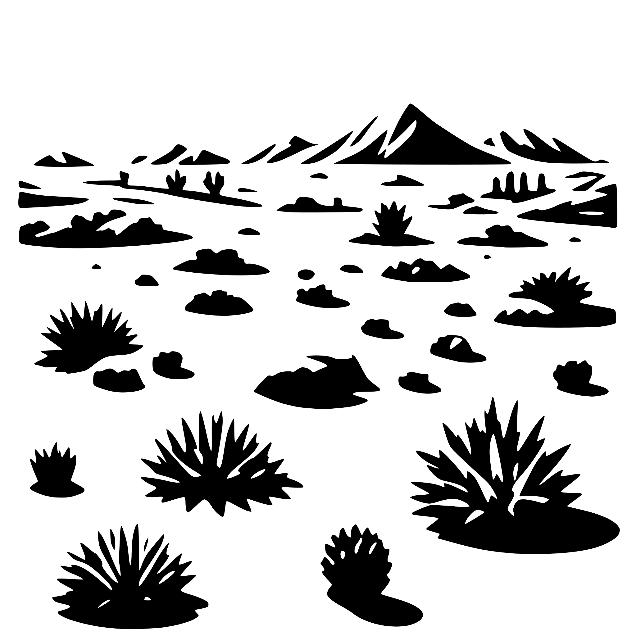 AI-generated SVG of a extreme hot sunny desert ecosystem including sunrise