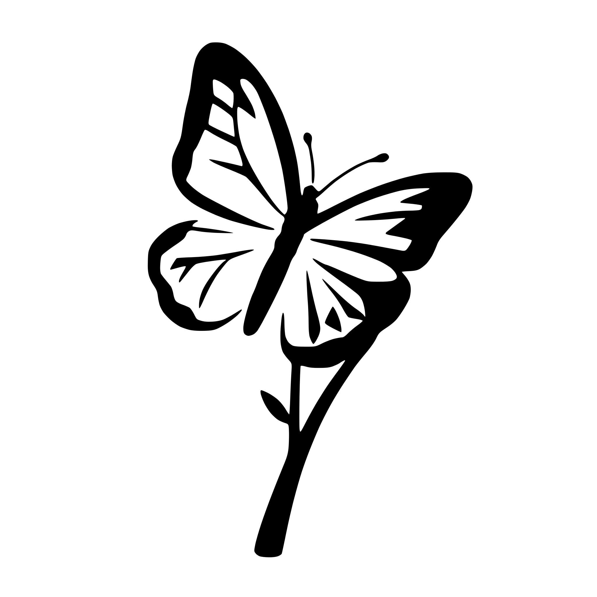 AI-generated SVG of 'butterfly with open wings'