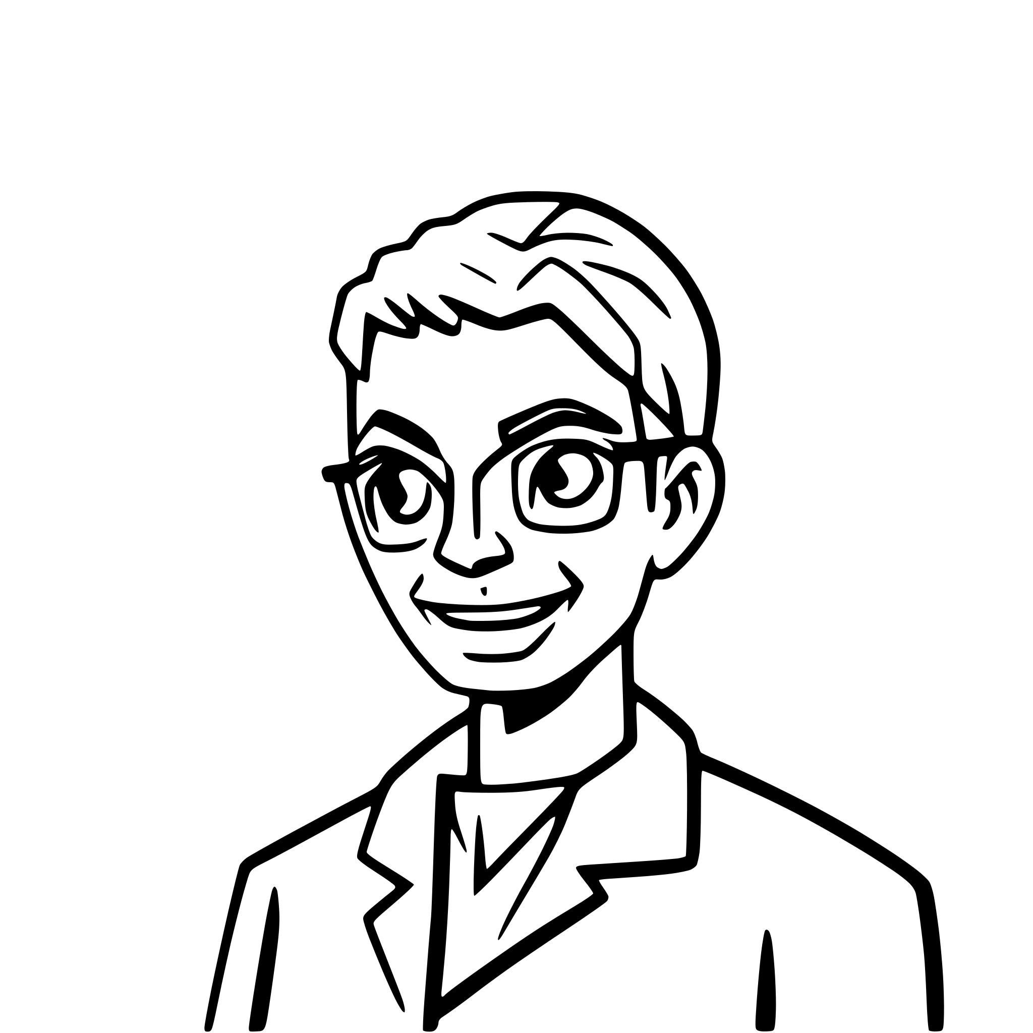 AI-generated SVG of a doodle outlined illustration of an old doctor face AI-generated SVG of a doodle outlined illustration of an old doctor face