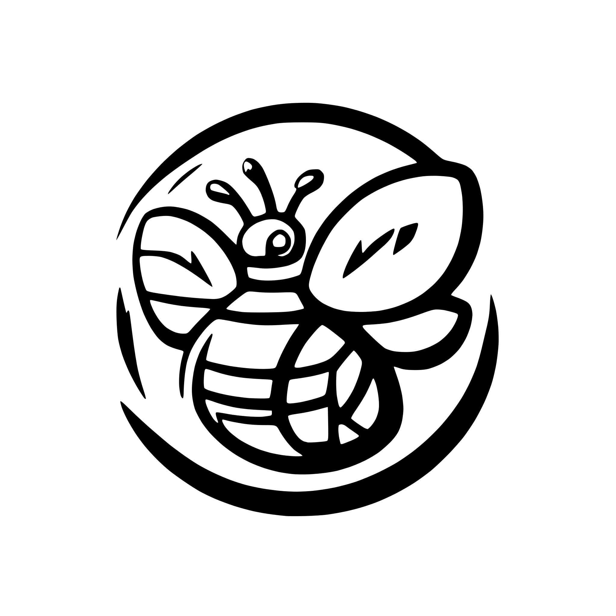AI-generated SVG of 'bee like twitter logo style'