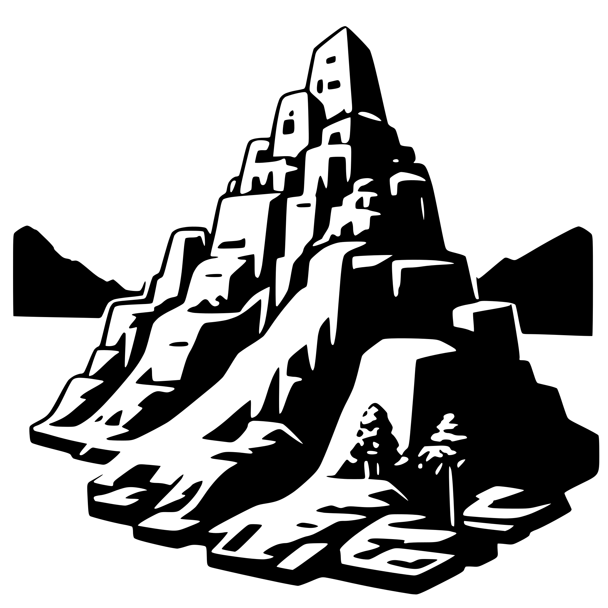AI-generated SVG of 'Minecraft mountain'