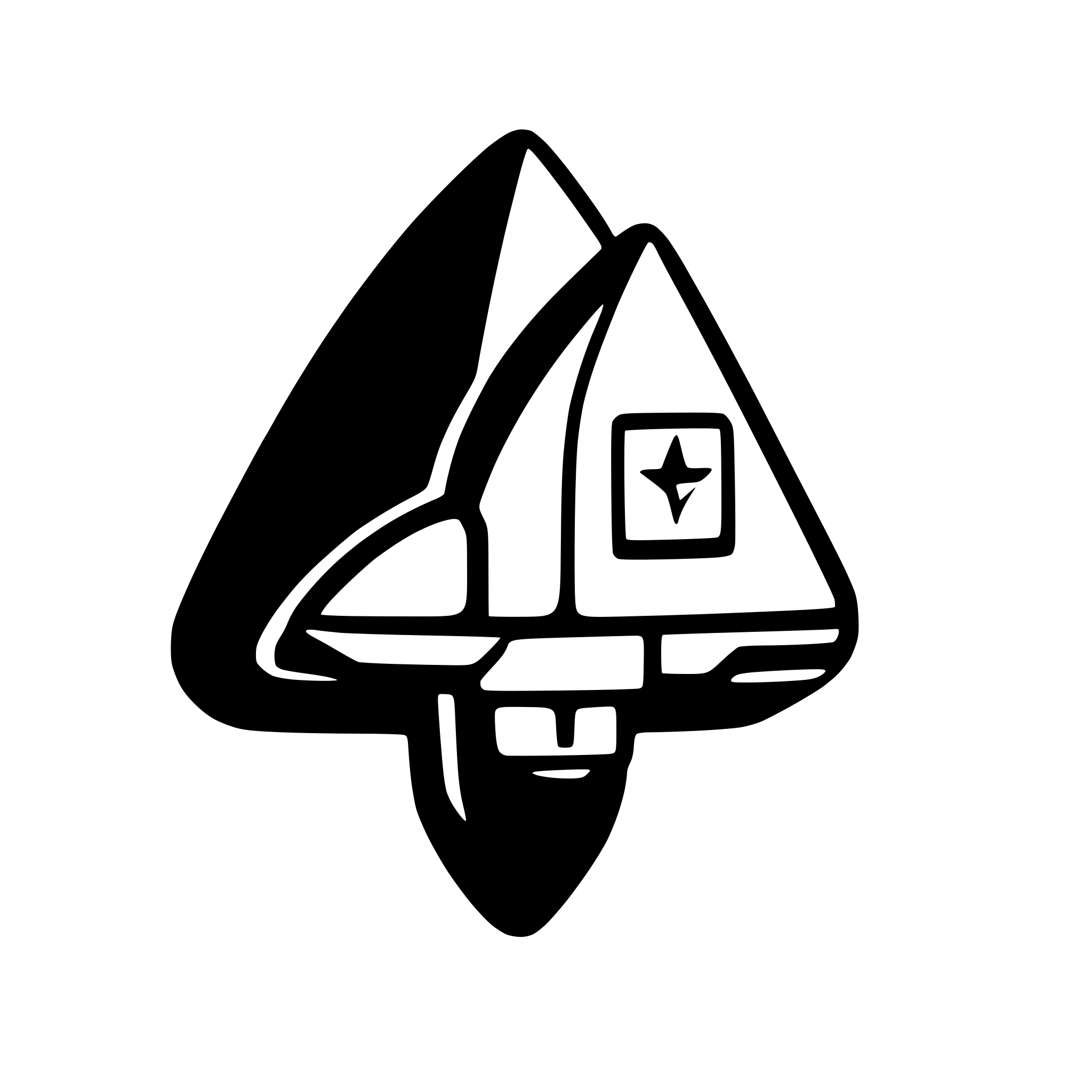AI-generated SVG of 'rocket in triangle'