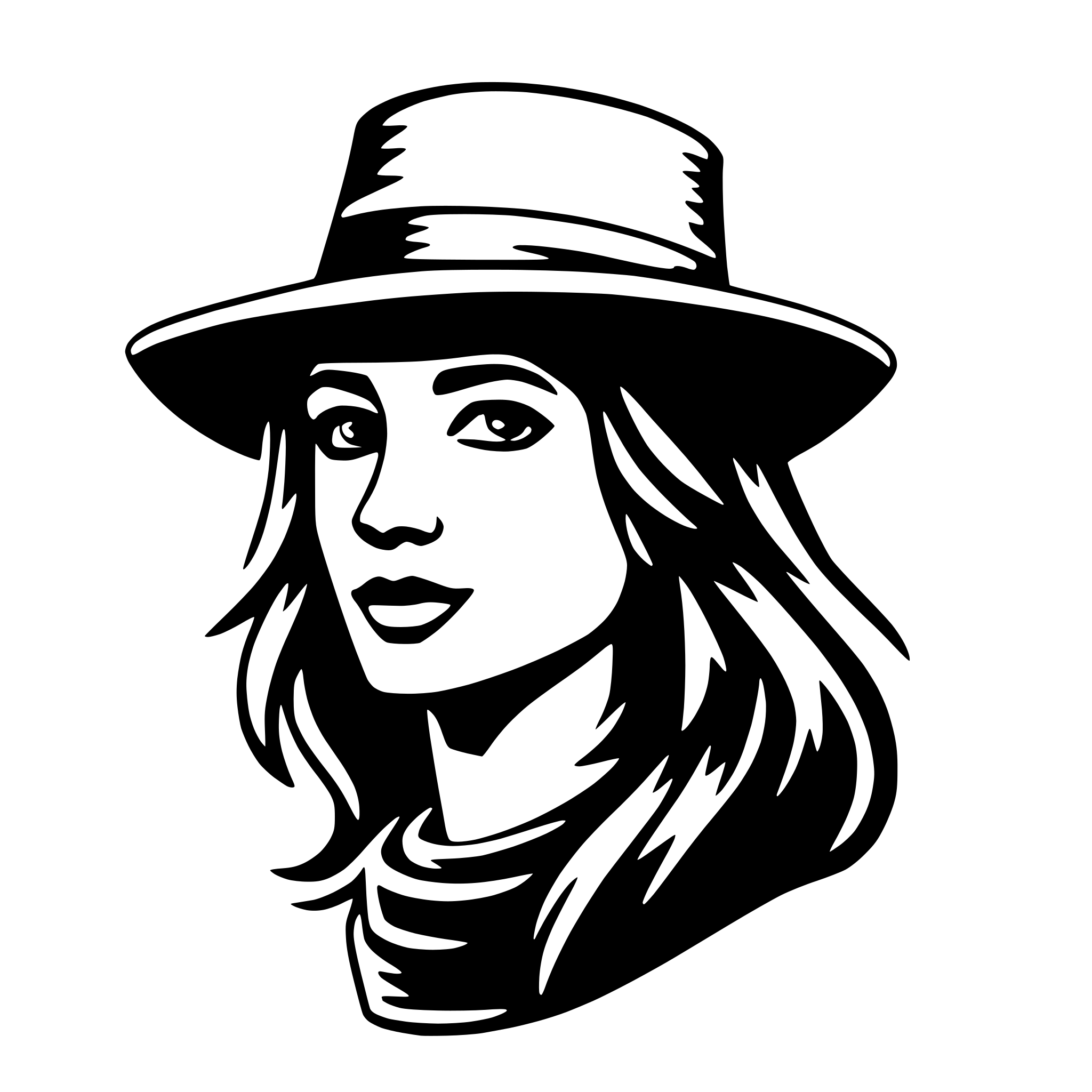 AI-generated SVG of a sun hat