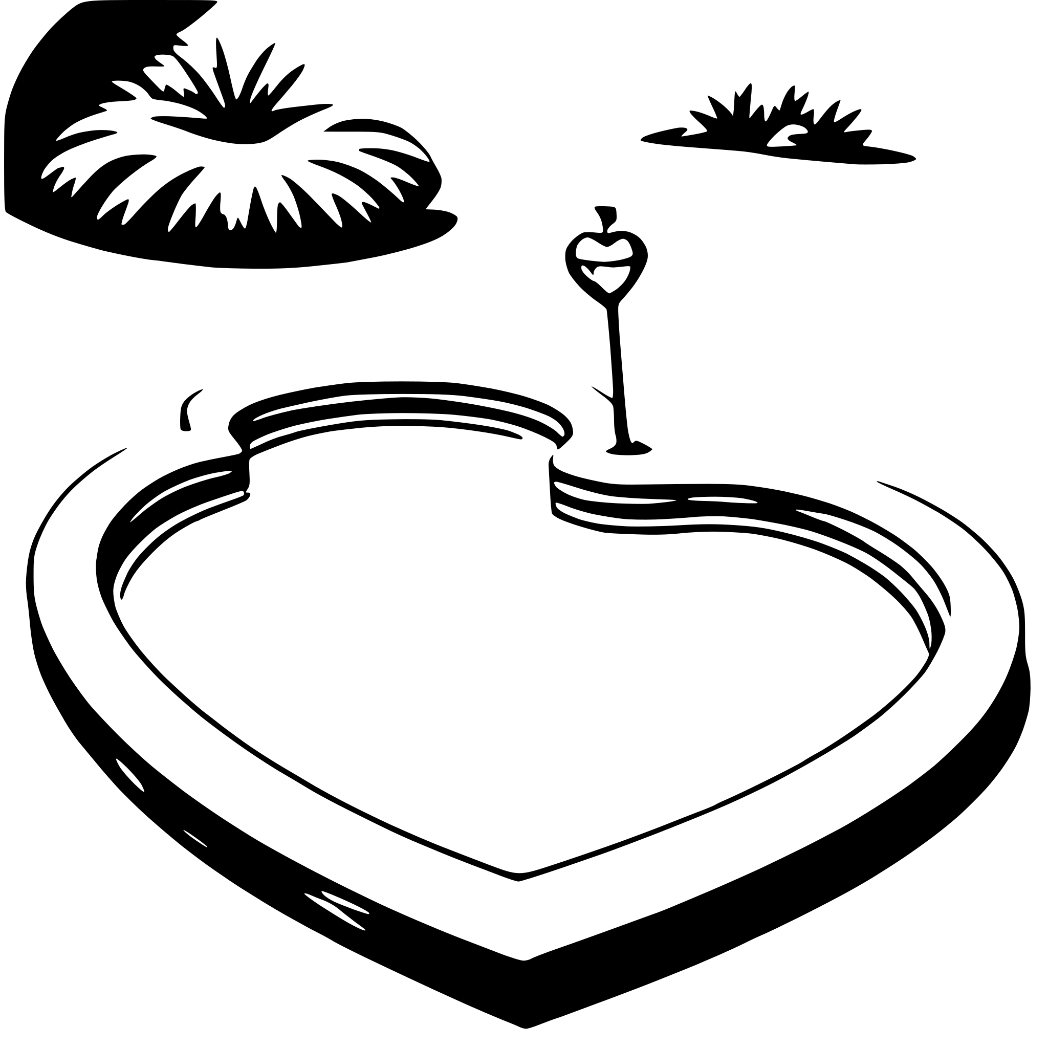 AI-generated SVG of a heart-shaped pool