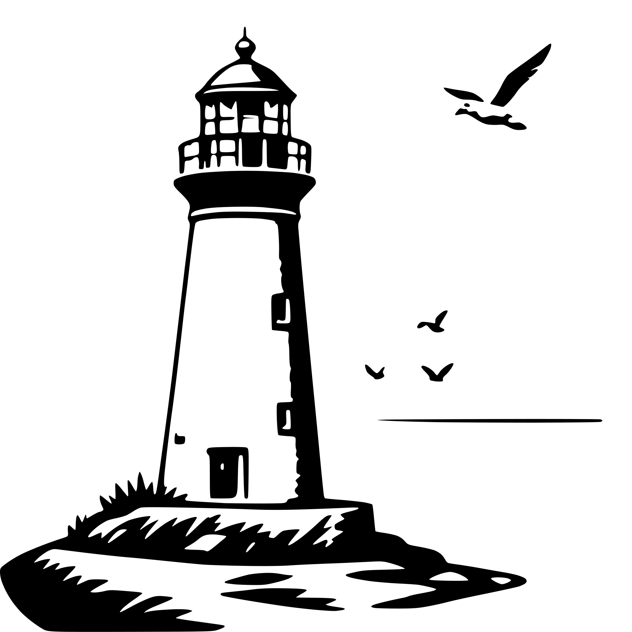 AI-generated SVG of a lighthouse and seagull