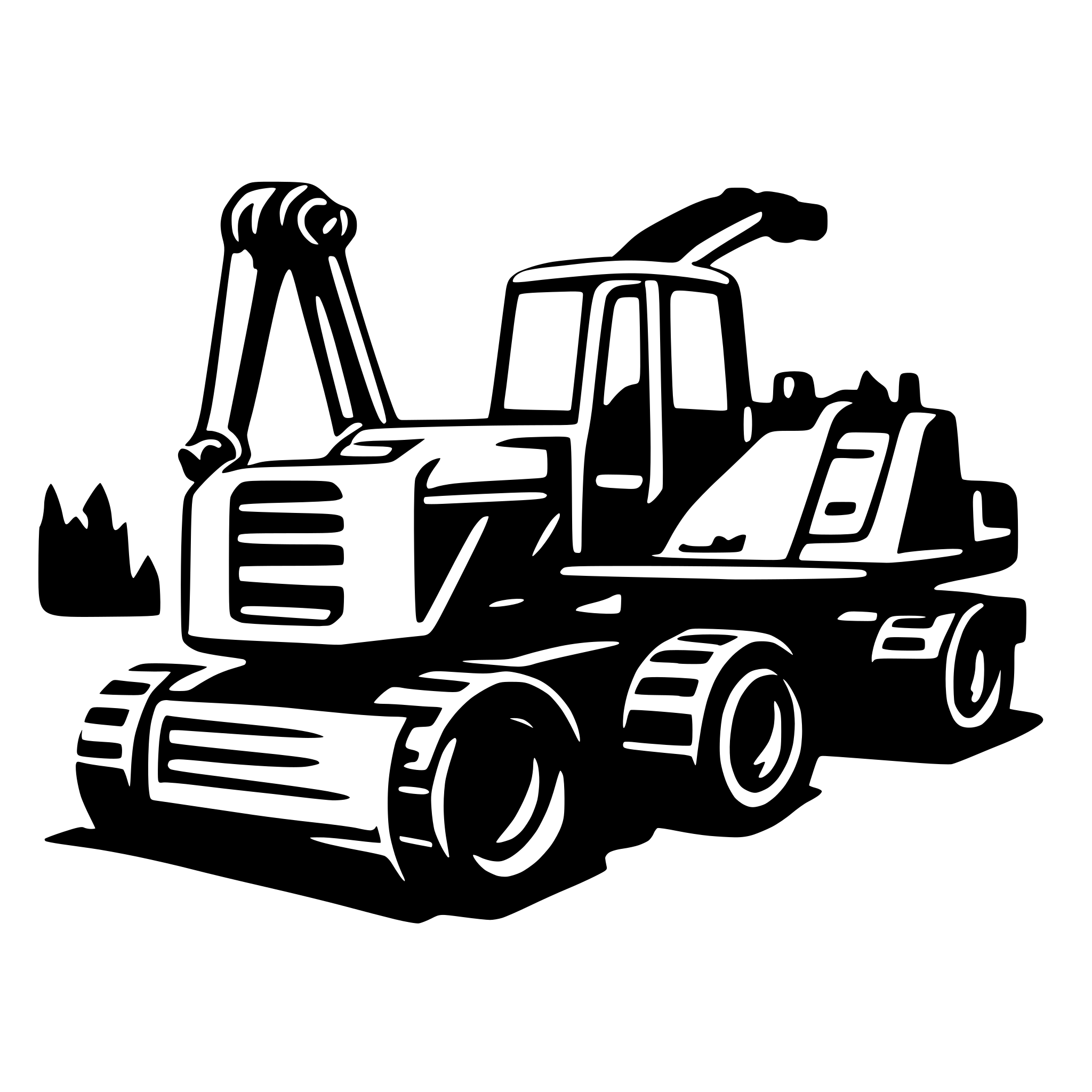 AI-generated SVG of a excavator