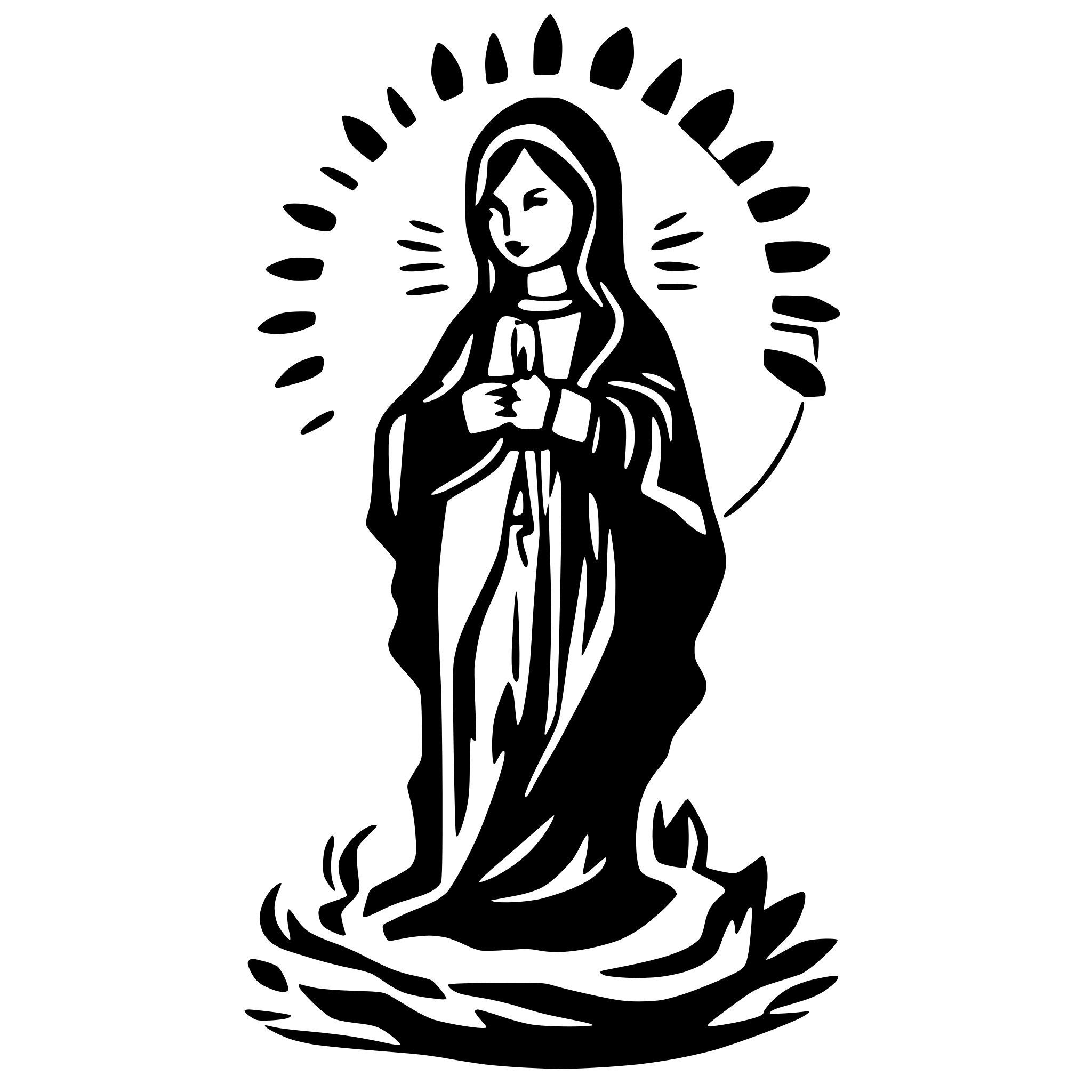 AI-generated SVG of a our lady of guadalupe