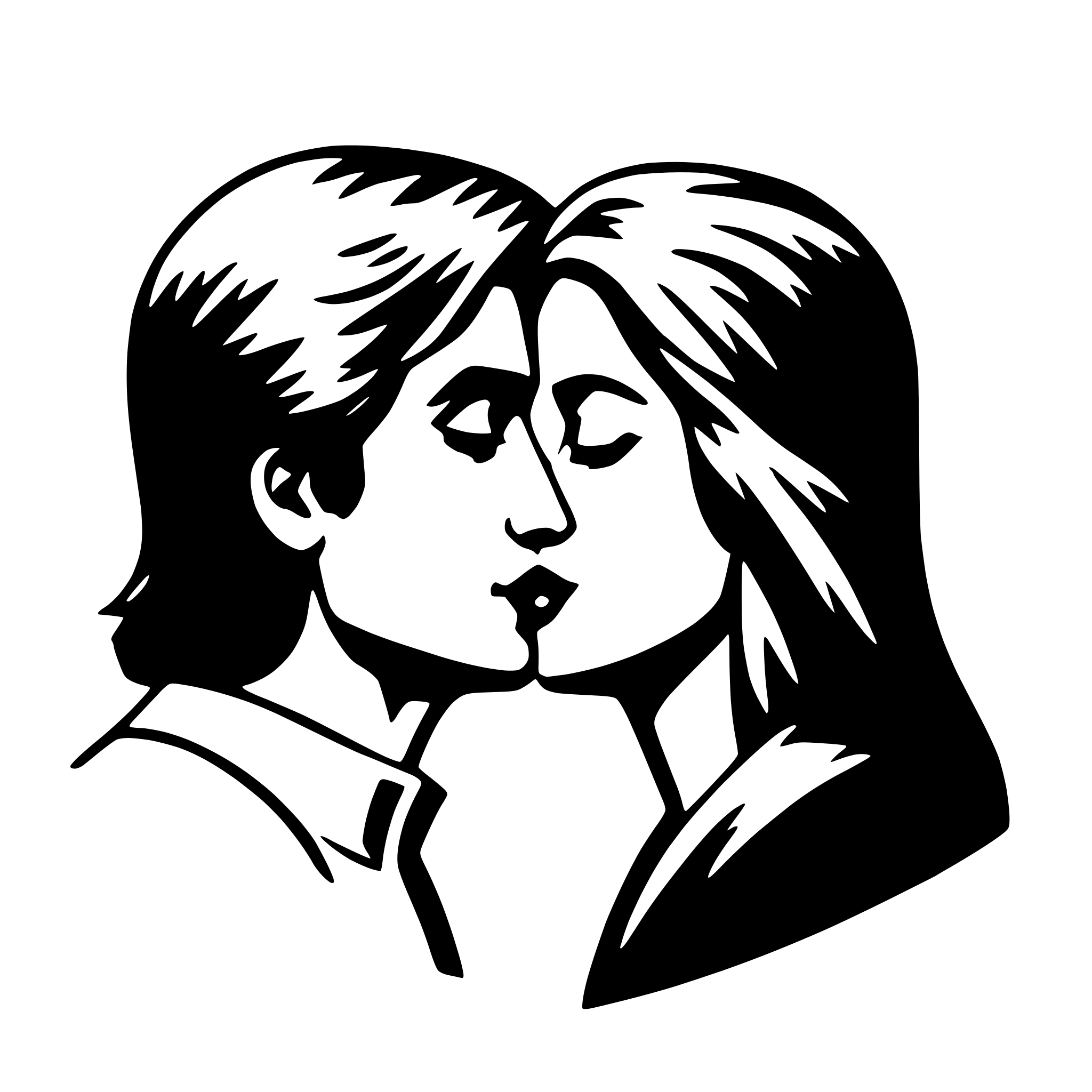 AI-generated SVG of 'kiss'