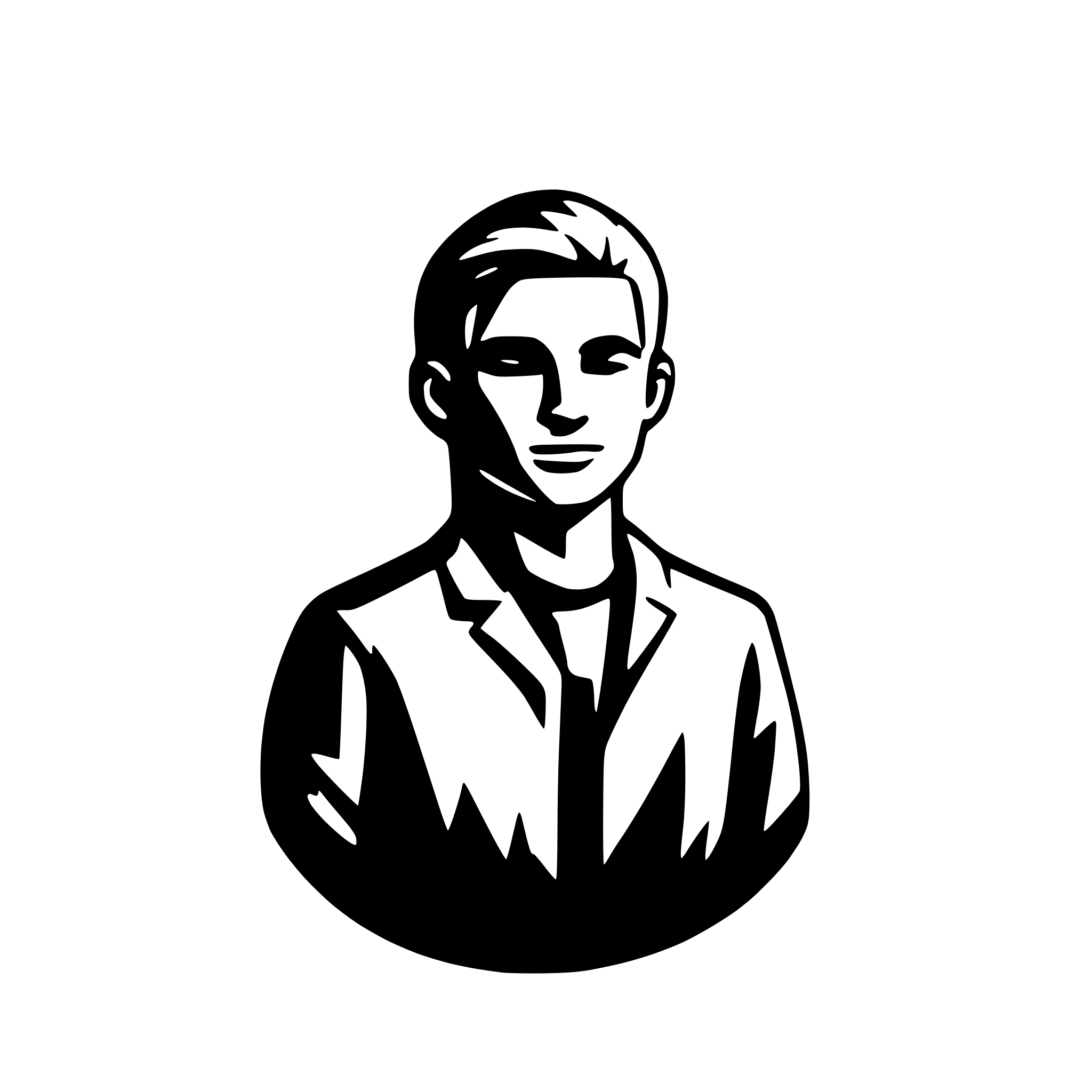 AI-generated SVG of a man with colors