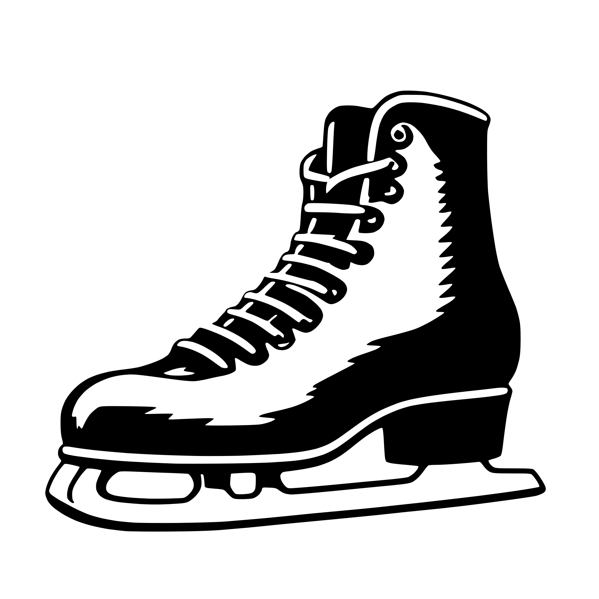 AI-generated SVG of 'ice skates'