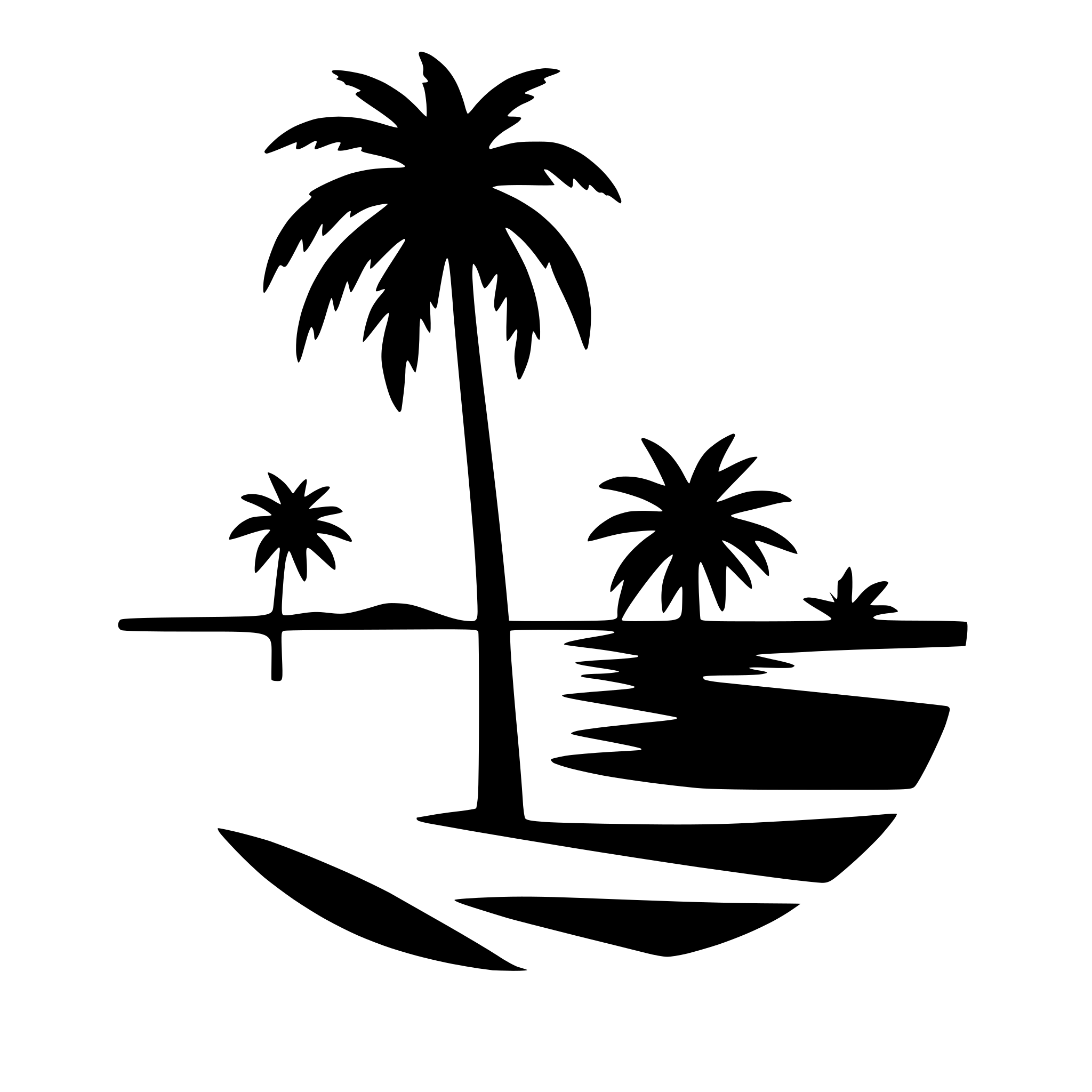 AI-generated SVG of a palm tree on a tropical beach