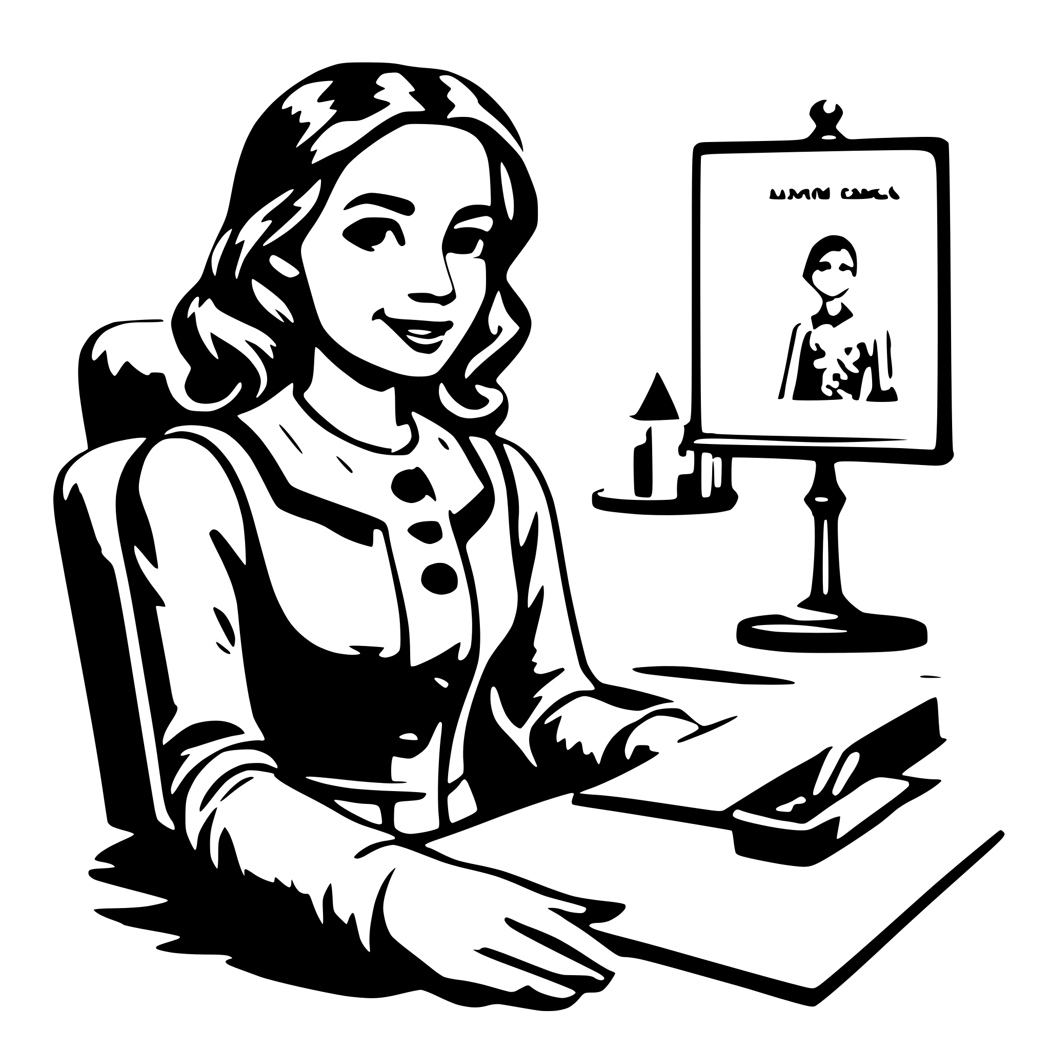 AI-generated SVG of a background check nanny hiring