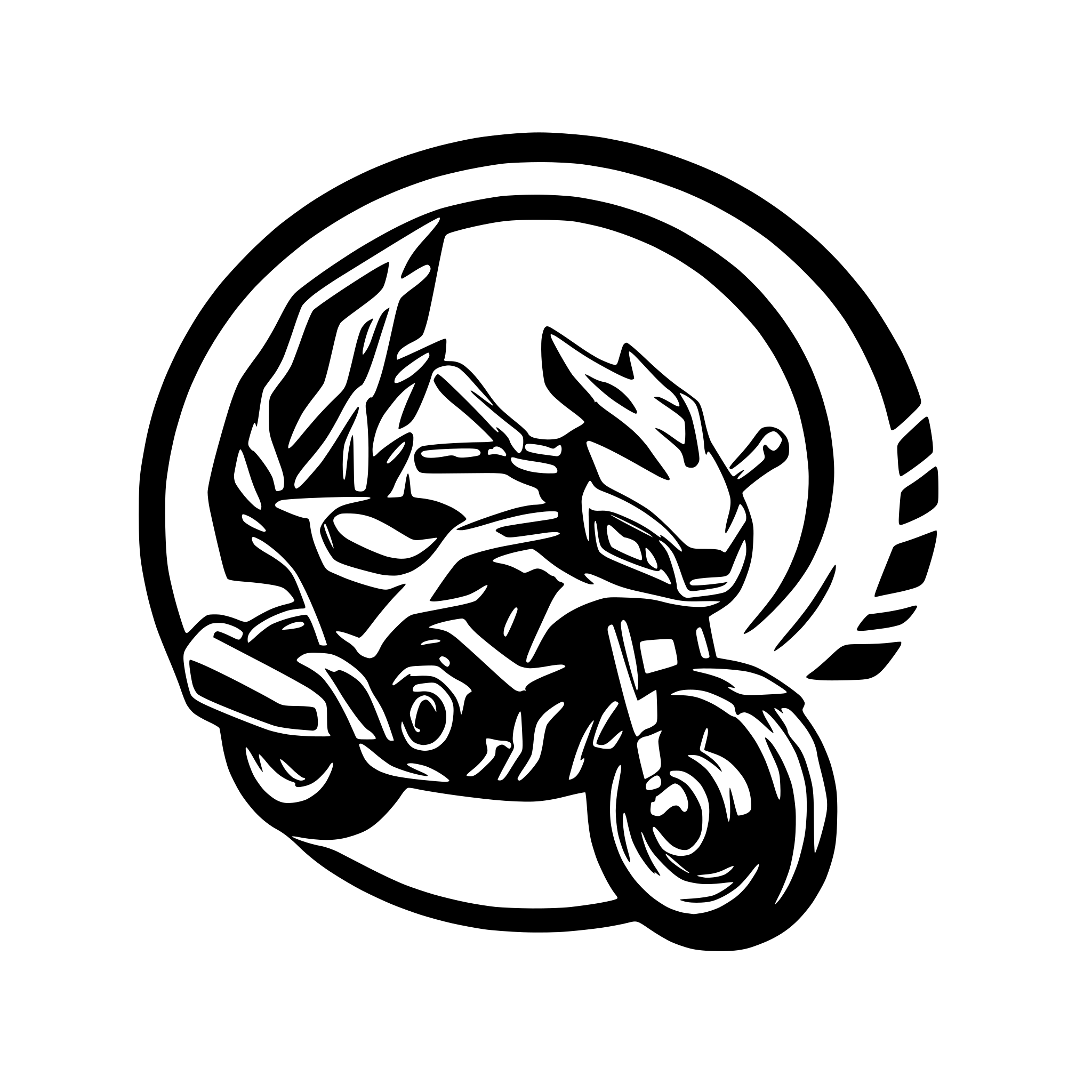 AI-generated SVG of a purple honda grom with wings
