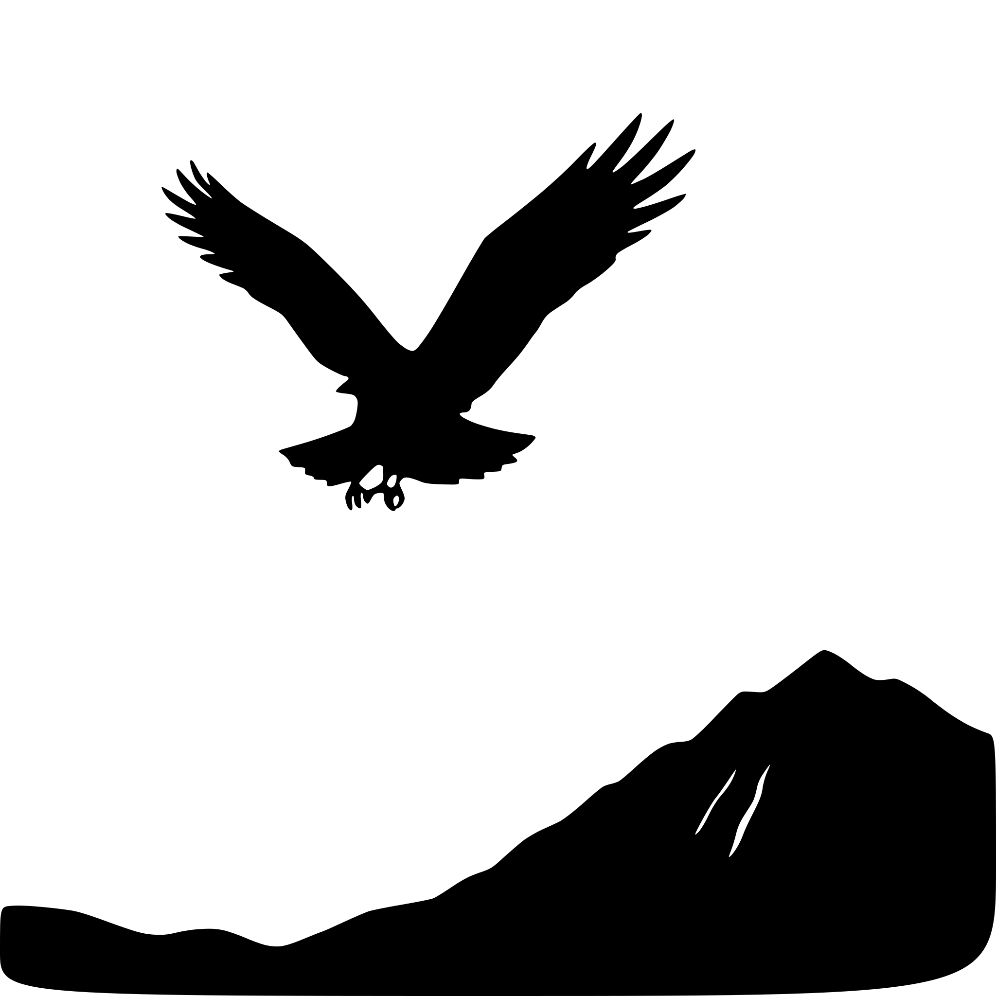 AI-generated SVG of 'eagle soaring above mountains'