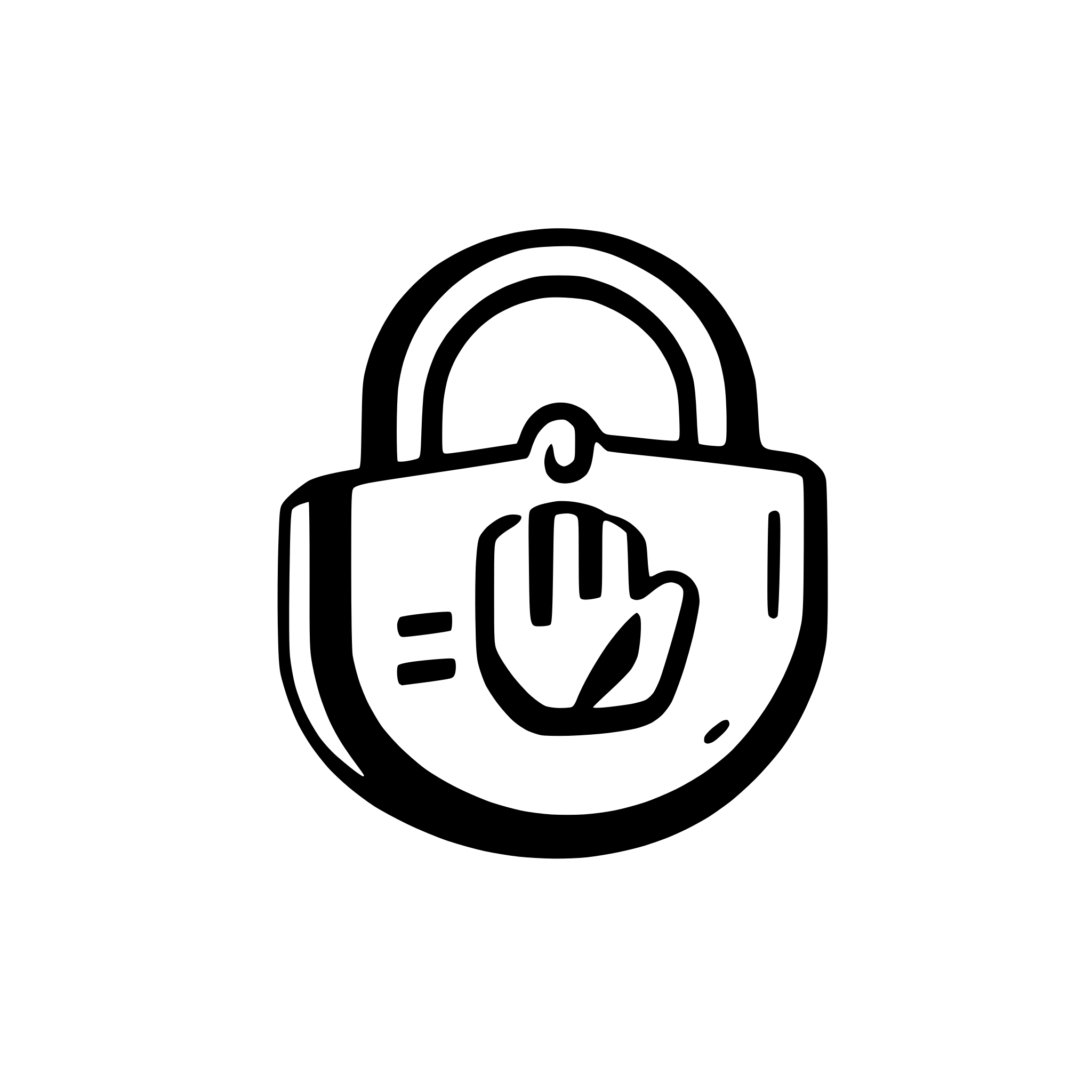 AI-generated SVG of a lock with finger print icon