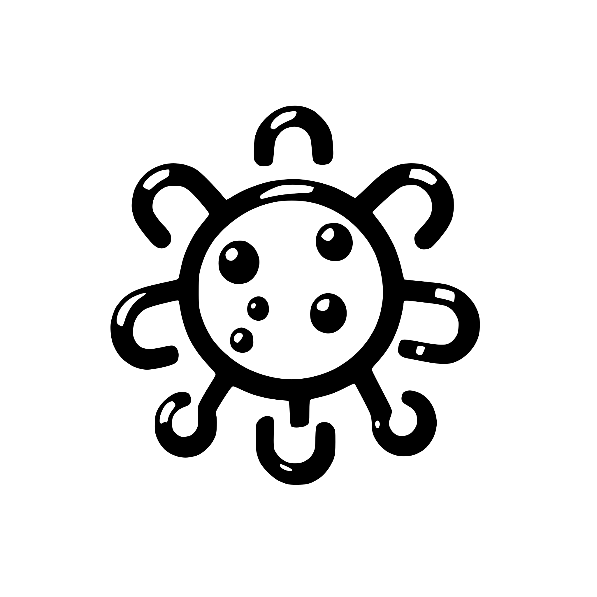 AI-generated SVG of 'A colorful co2 molecule for an app icon'