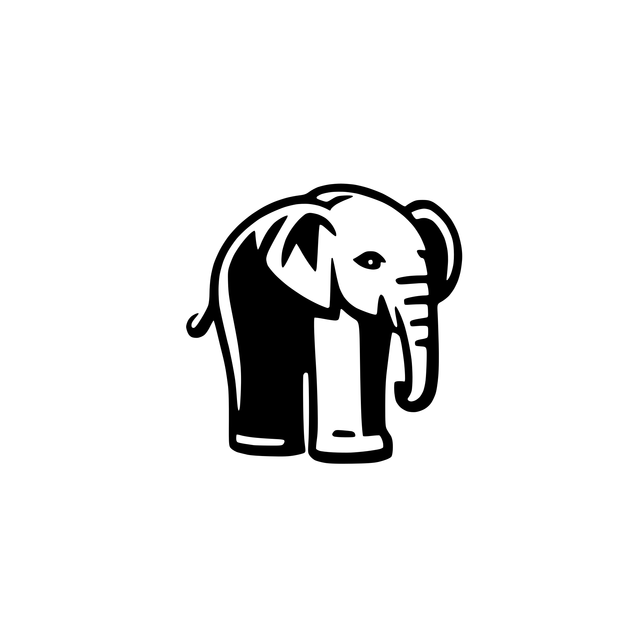AI-generated SVG of a African elephant