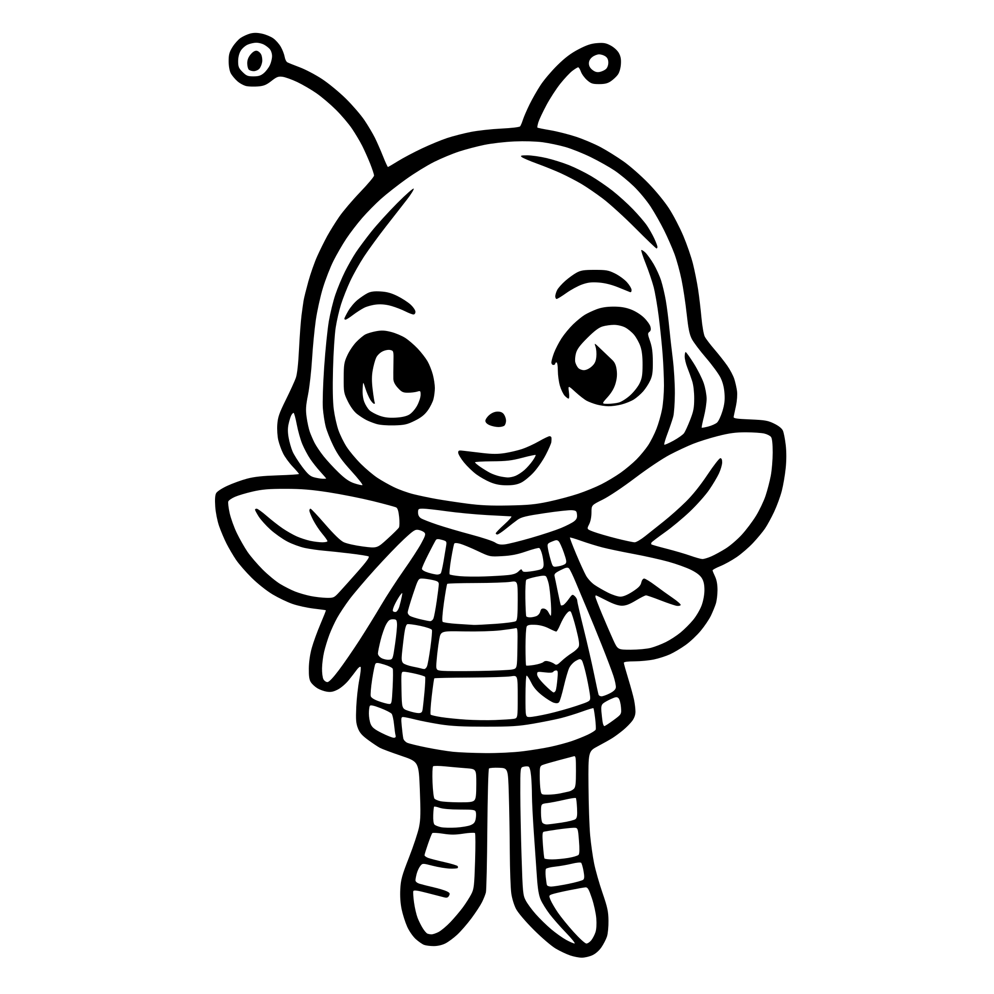 AI-generated SVG of a cute bee