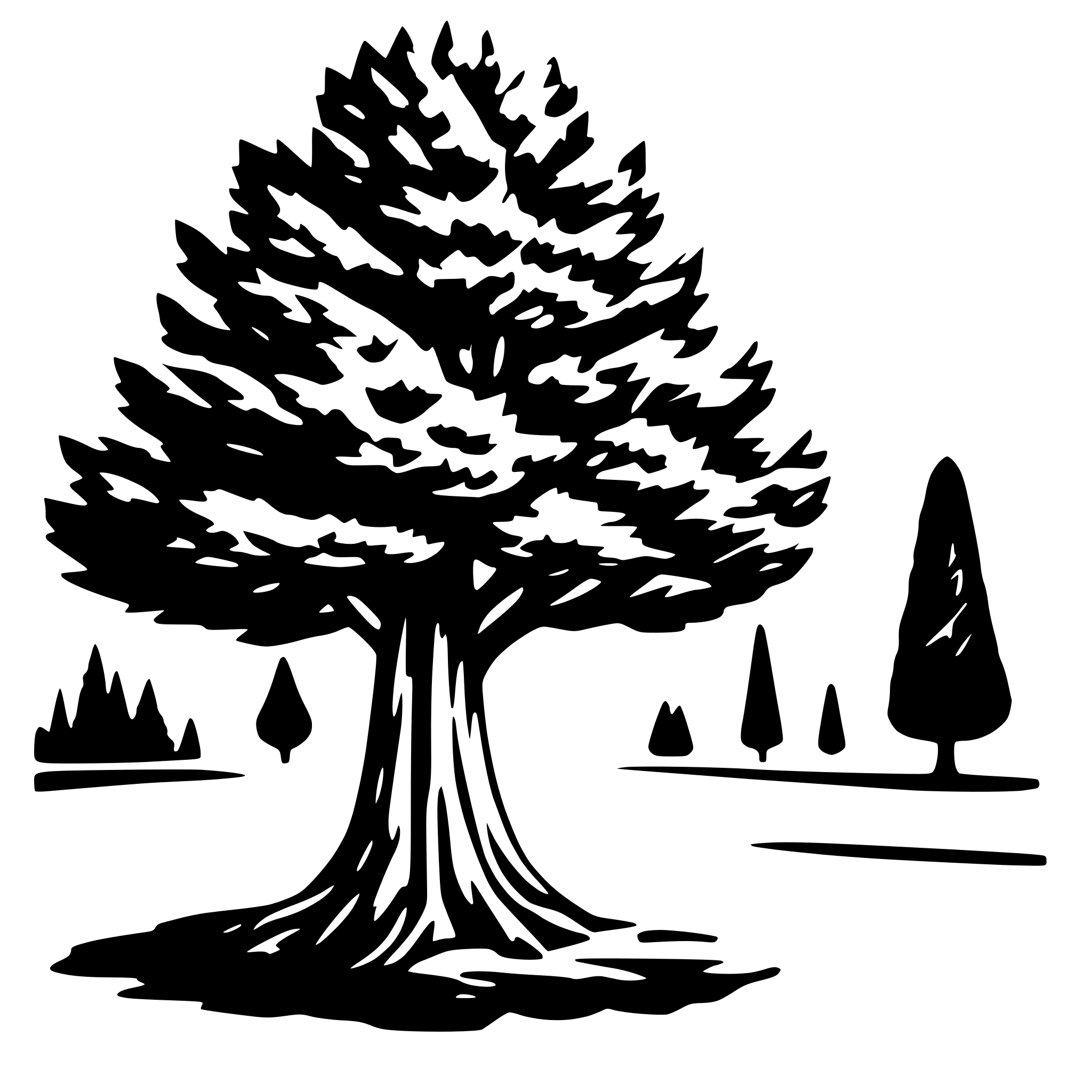 AI-generated SVG of 'cypress tree'