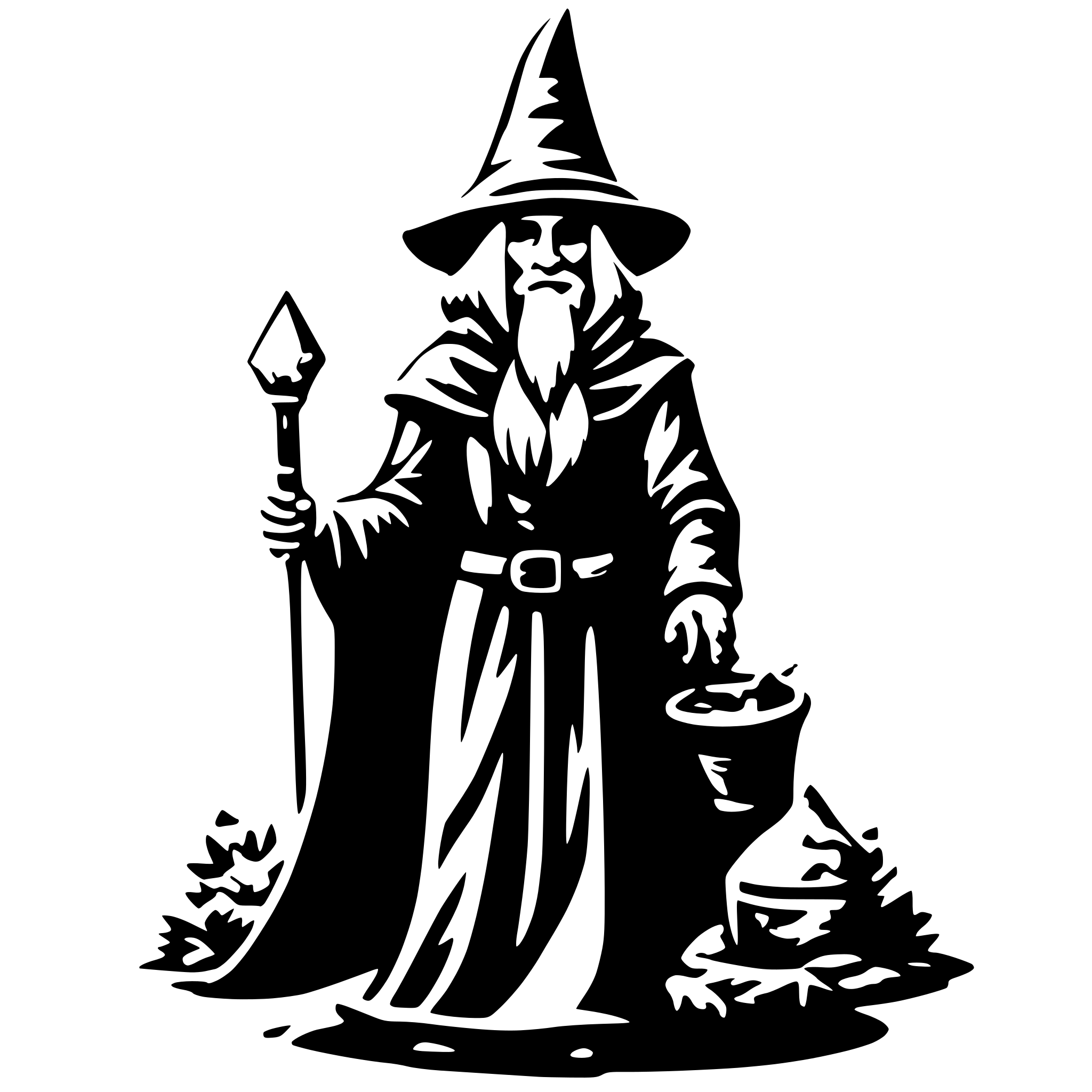AI-generated SVG of a wizard mam