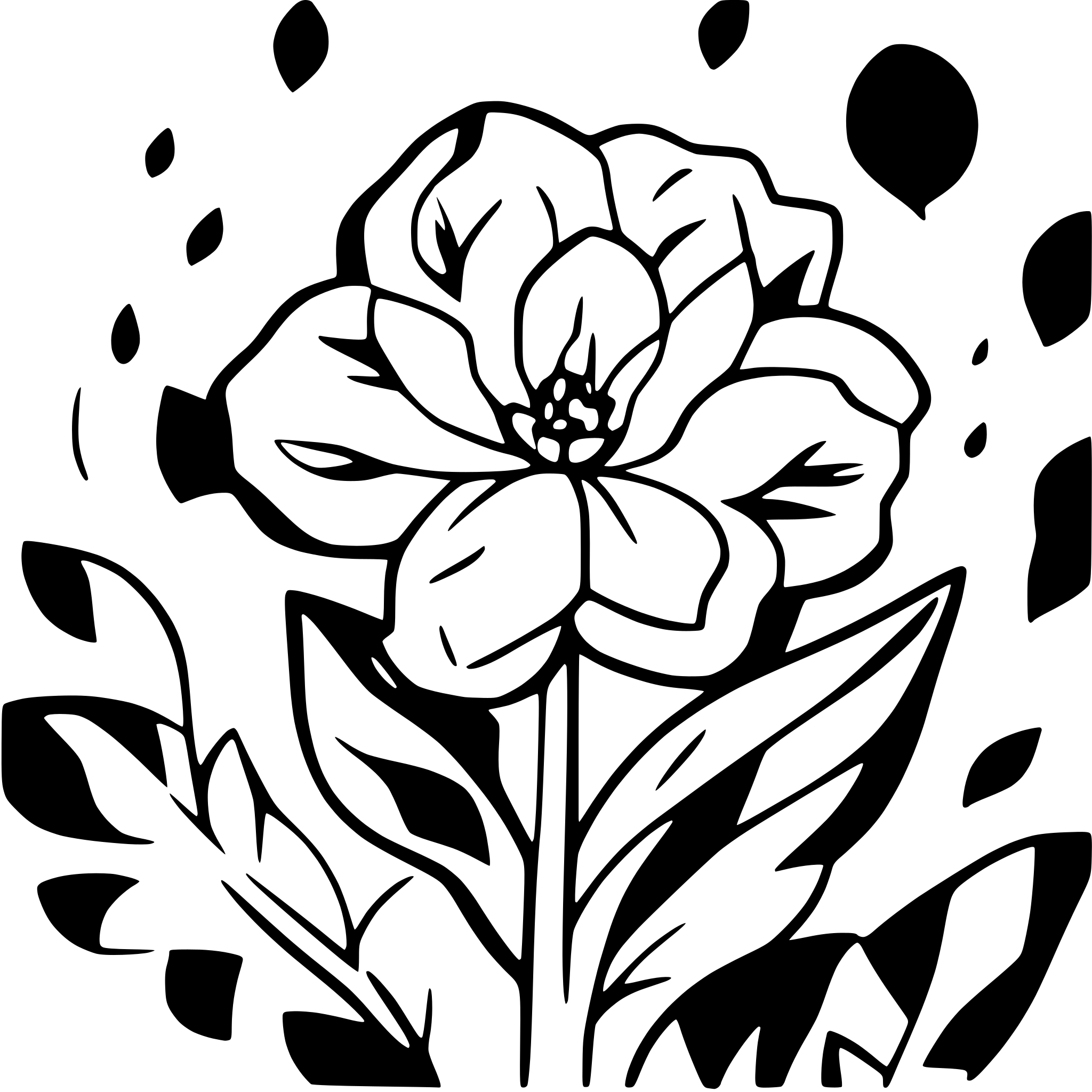 AI-generated SVG of a floral flourish