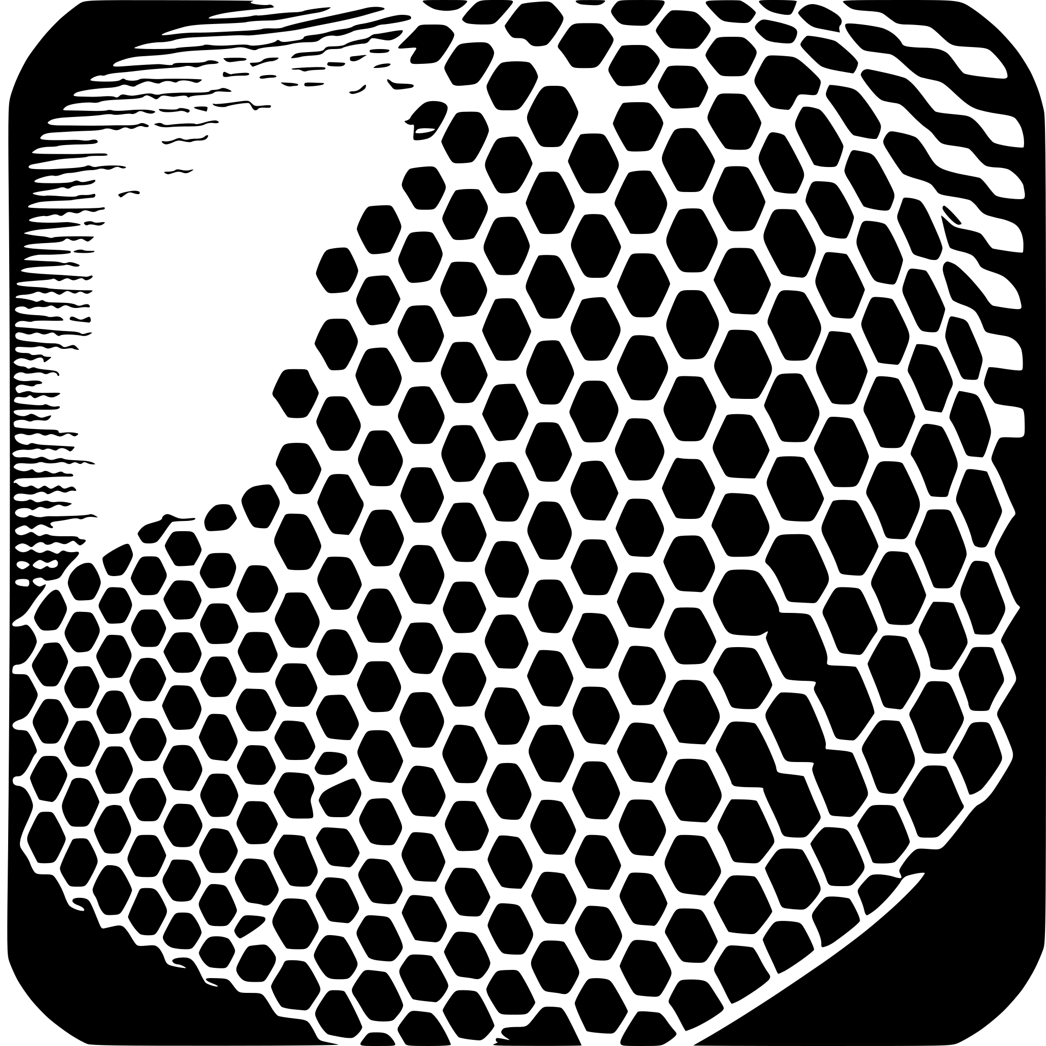 AI-generated SVG of a race flag honeycomb
