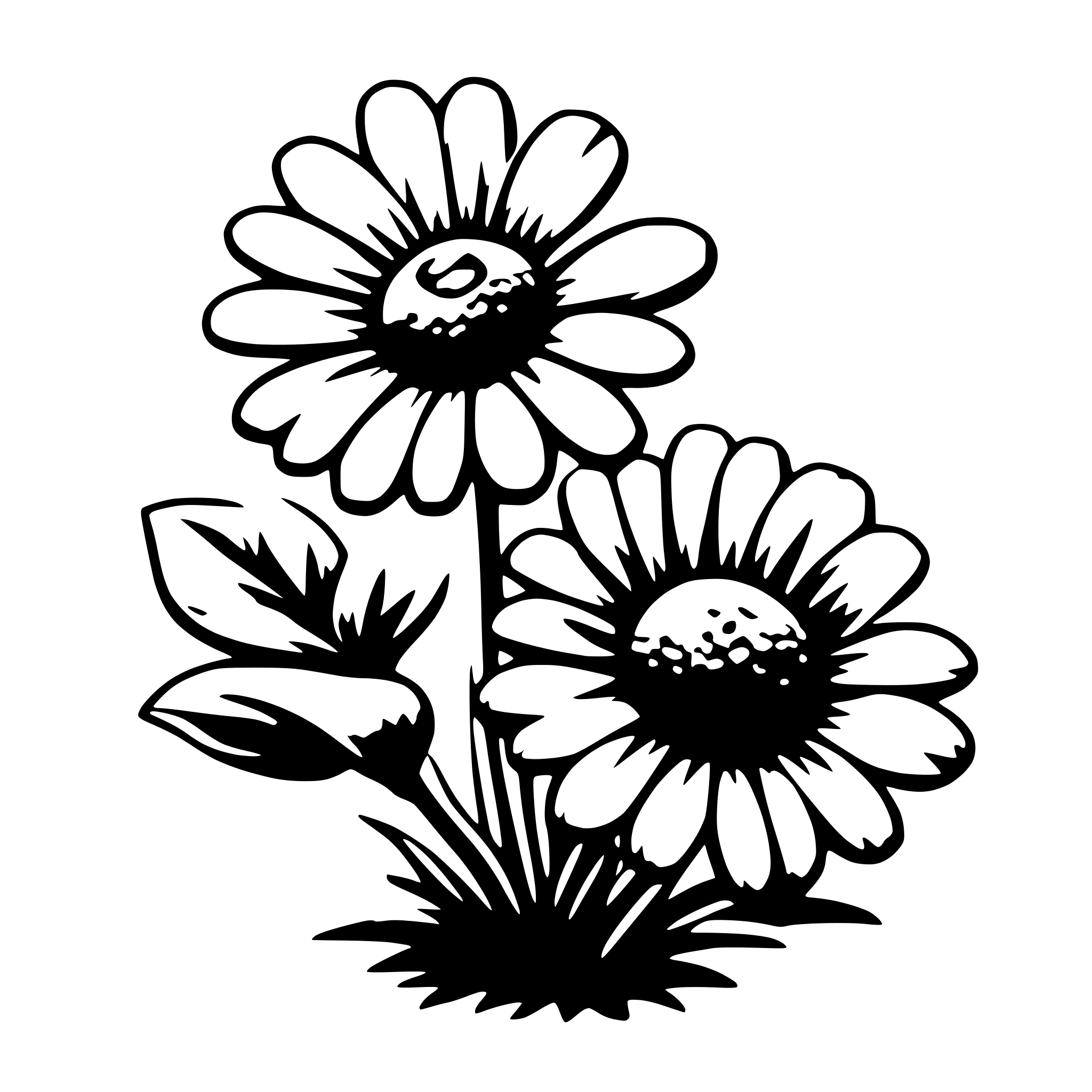 AI-generated SVG of a daisy