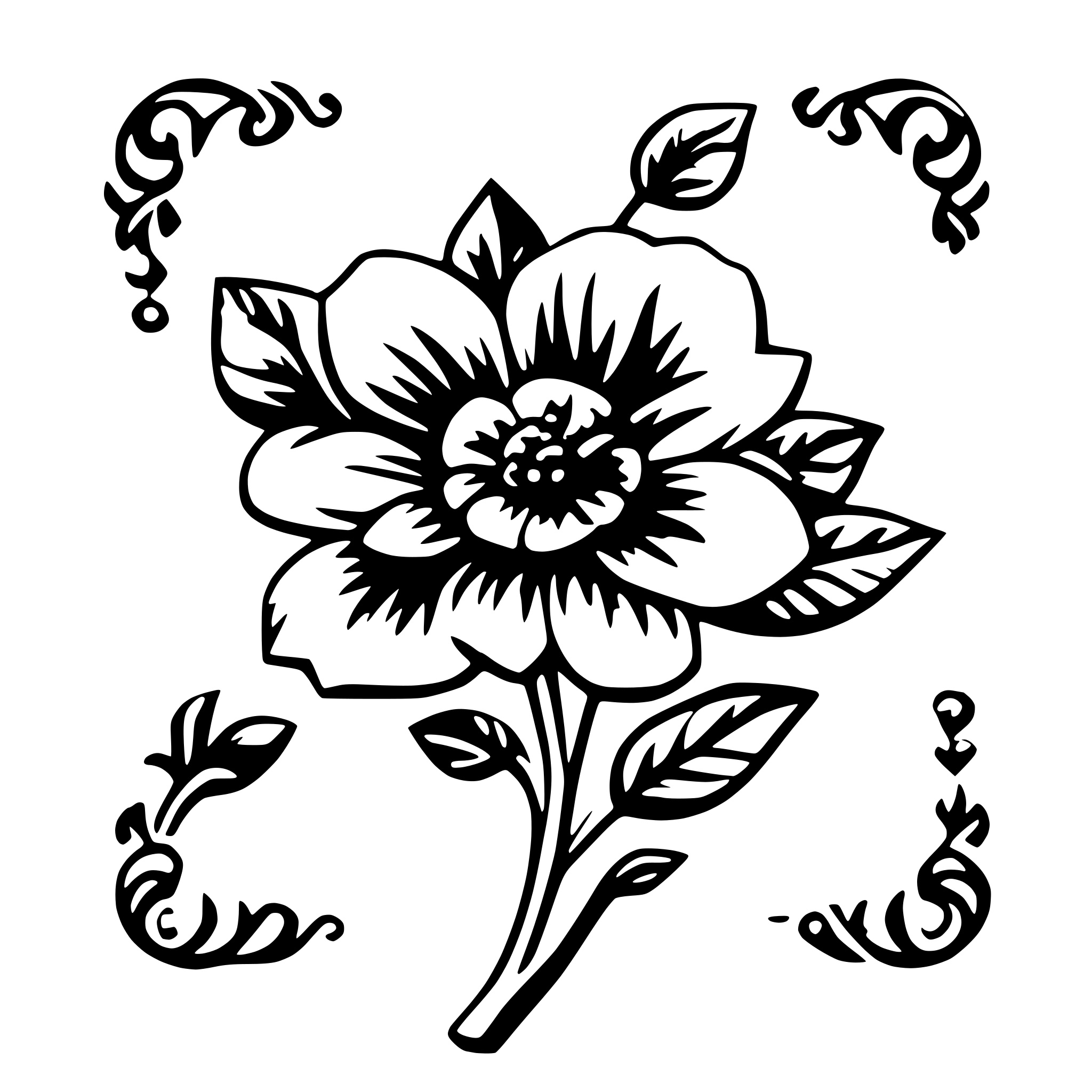 AI-generated SVG of a floral ornament