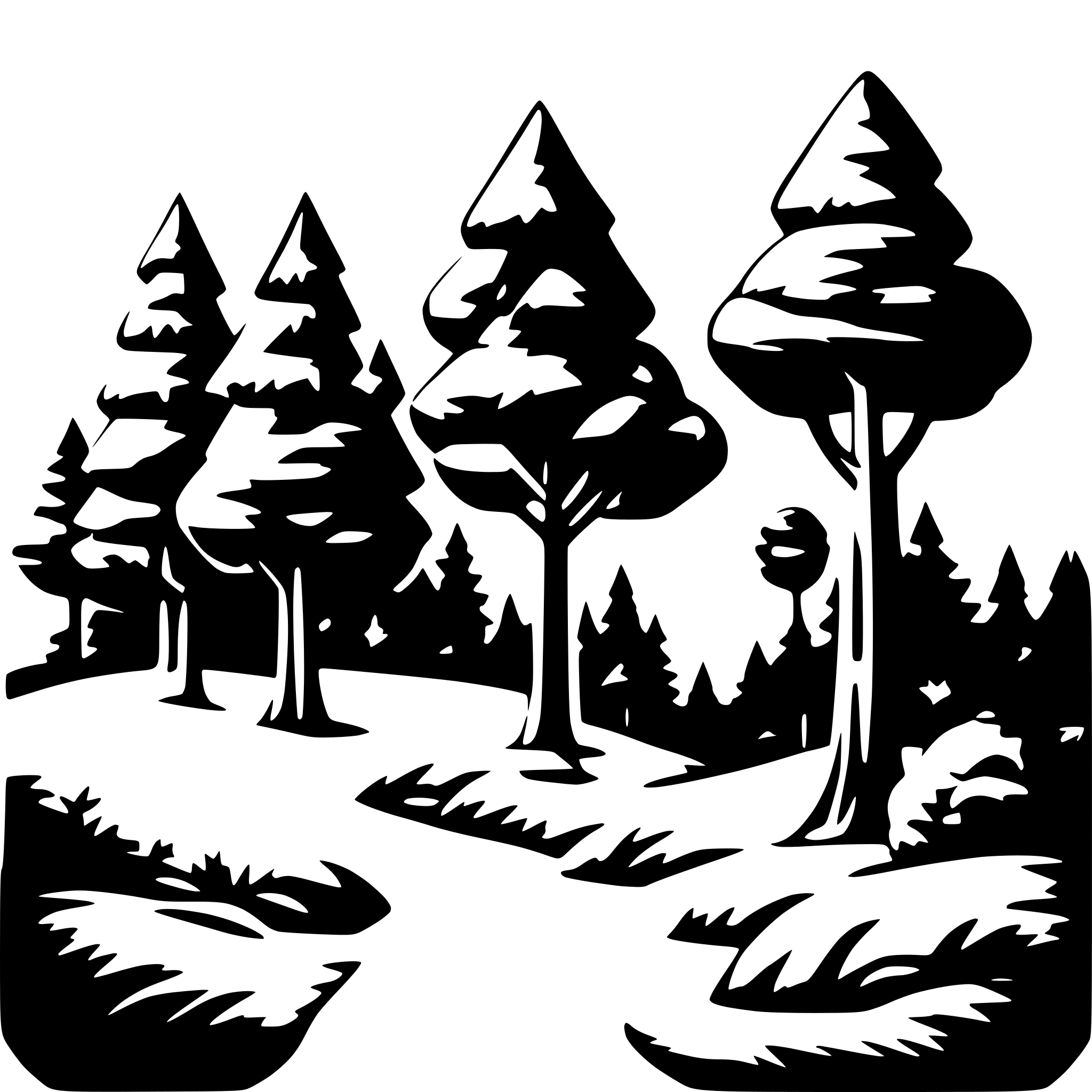 AI-generated SVG of '2d simple forest'