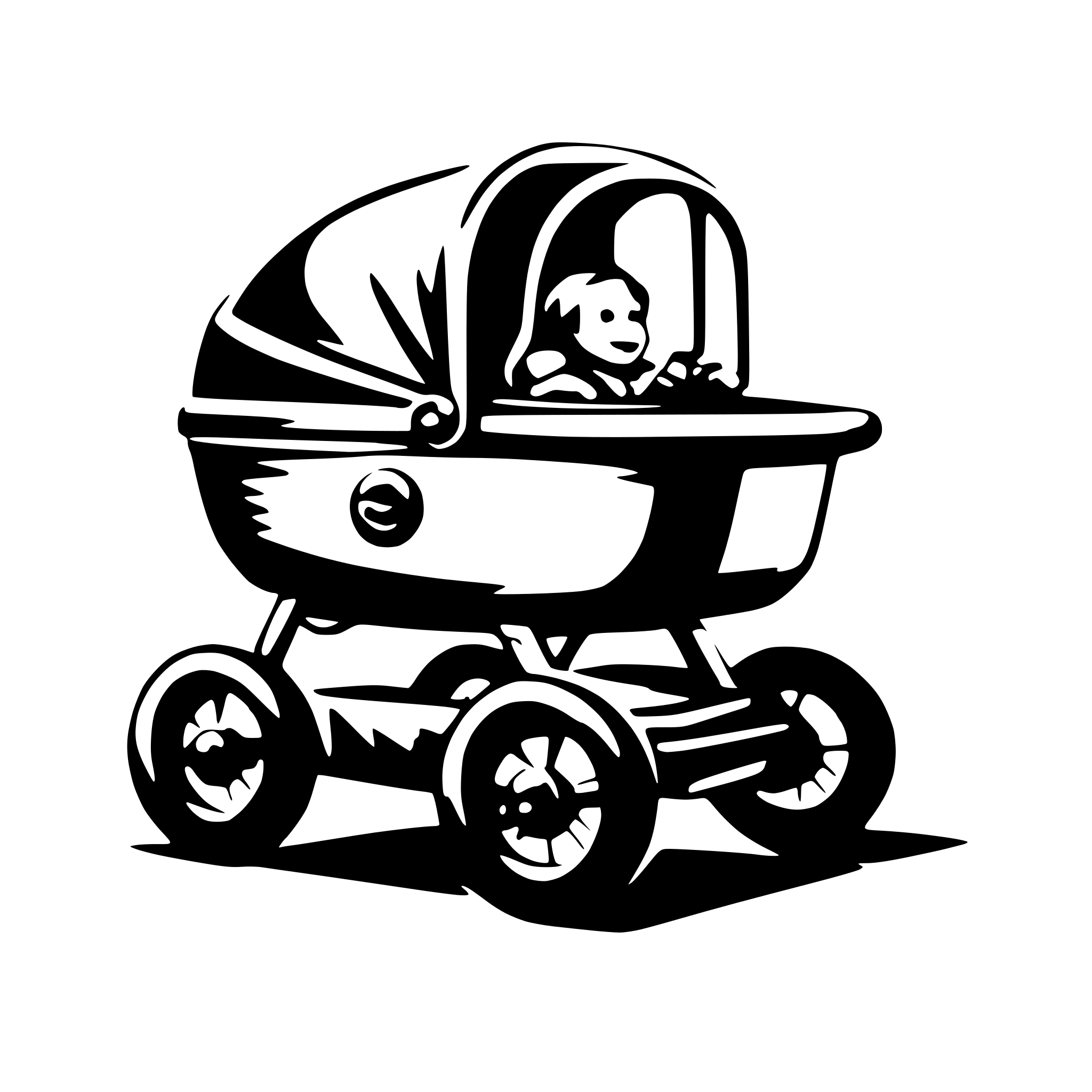 AI-generated SVG of a Stroller moving highspeed