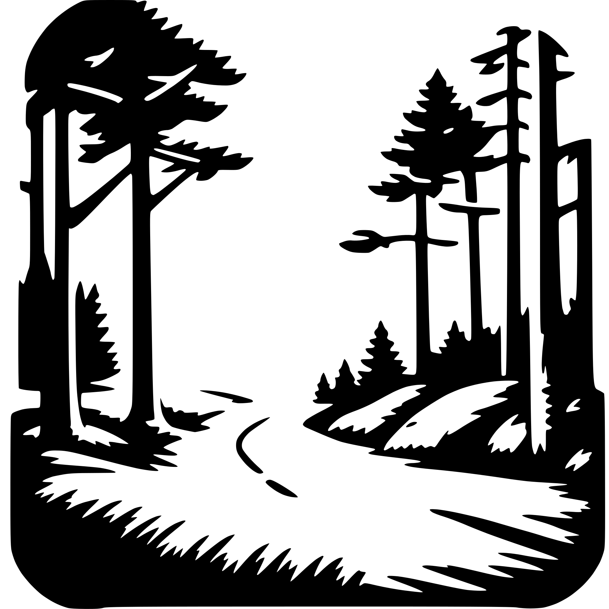 AI-generated SVG of 'forest escape'