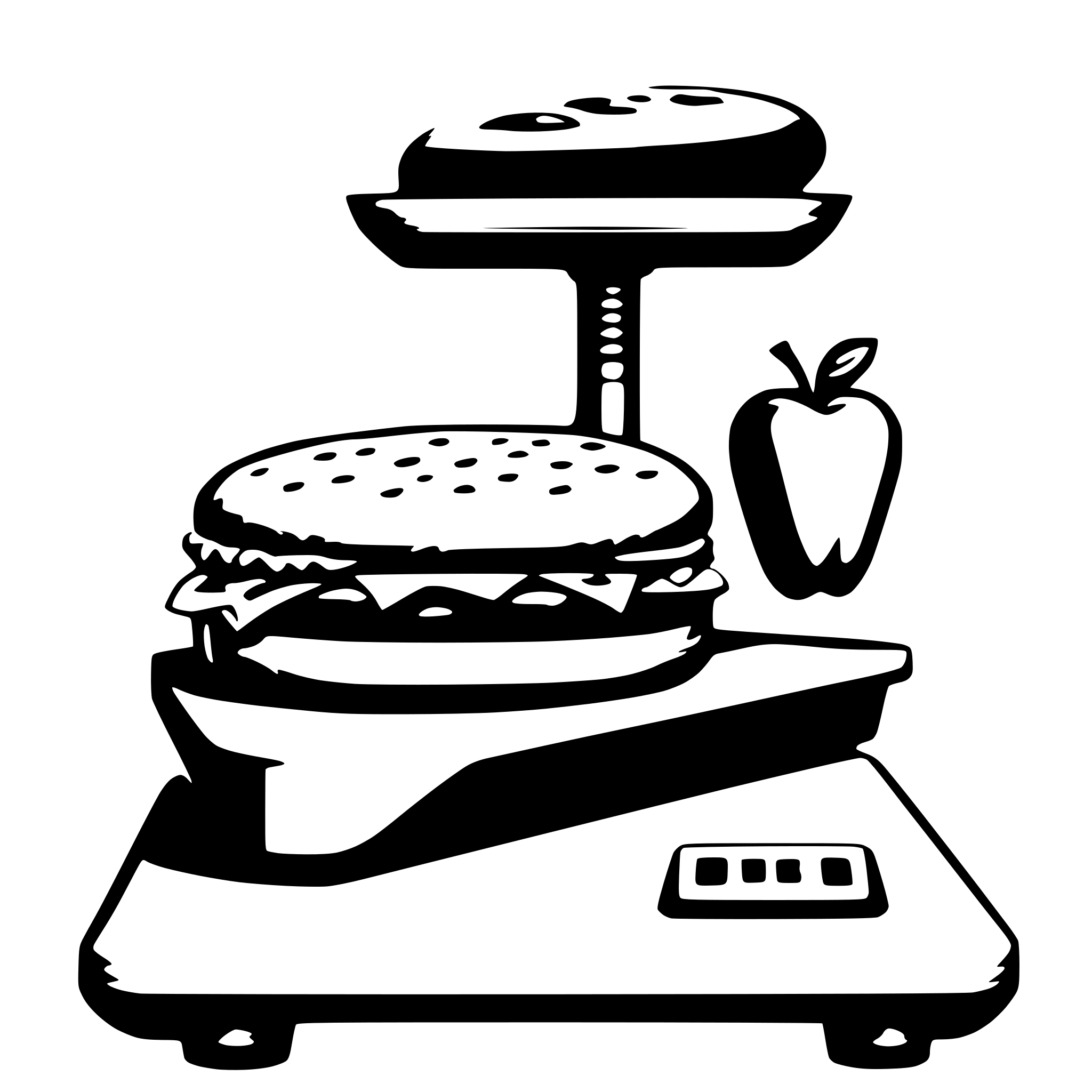 AI-generated SVG of a A scale with a  hamburguer on left side and a apple on right side