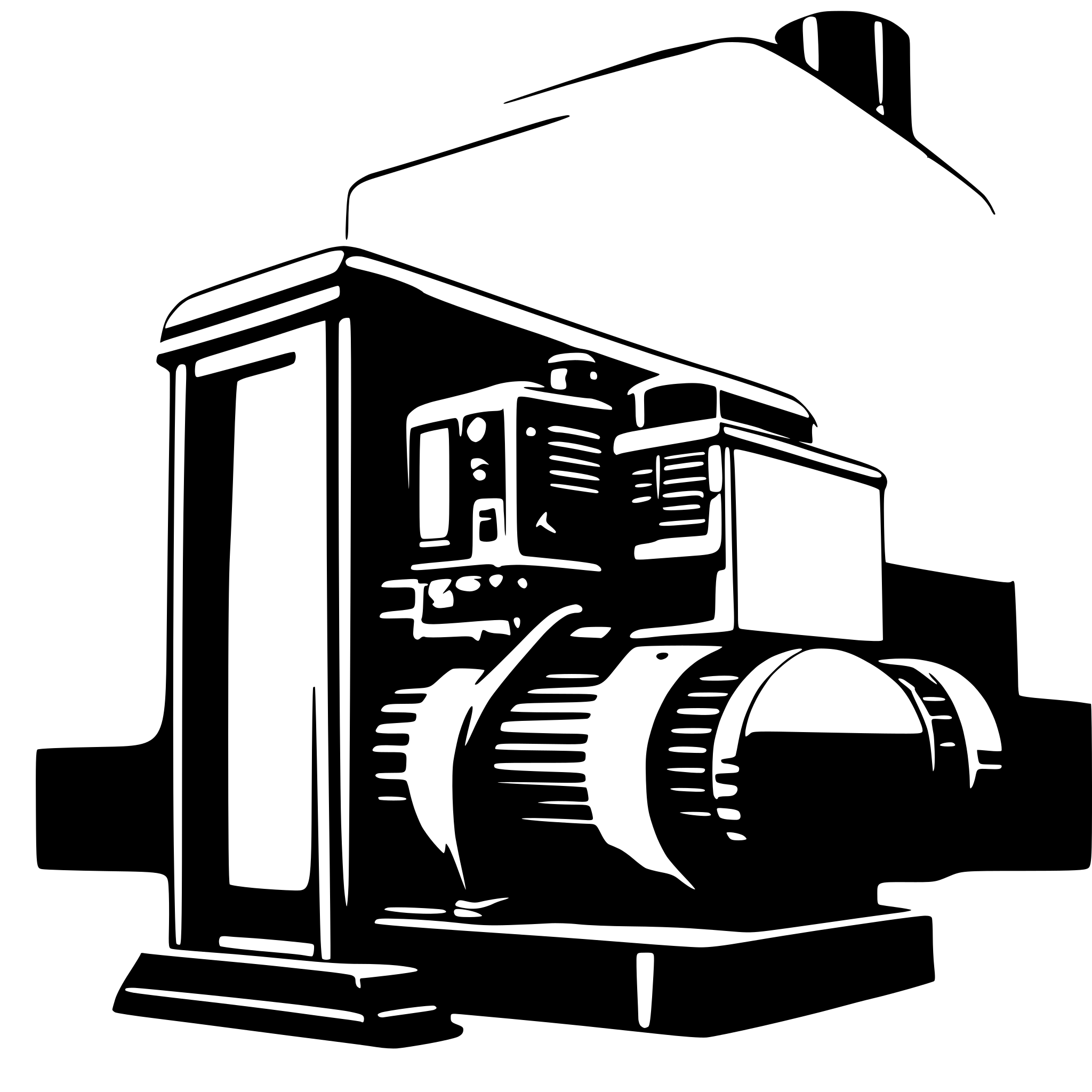 AI-generated SVG of a caterpillar 3d power diesel generator