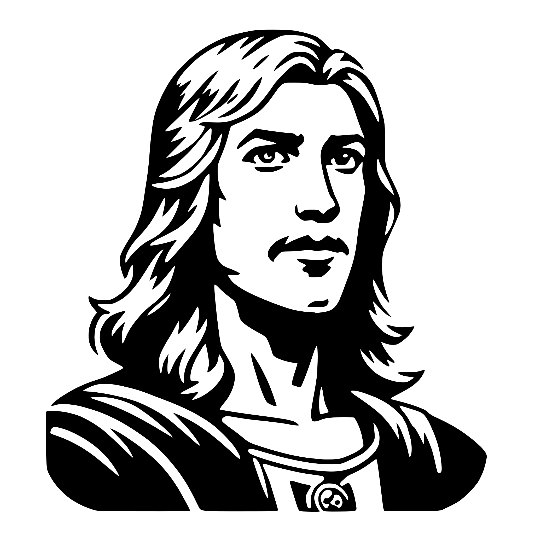 AI-generated SVG of a thor