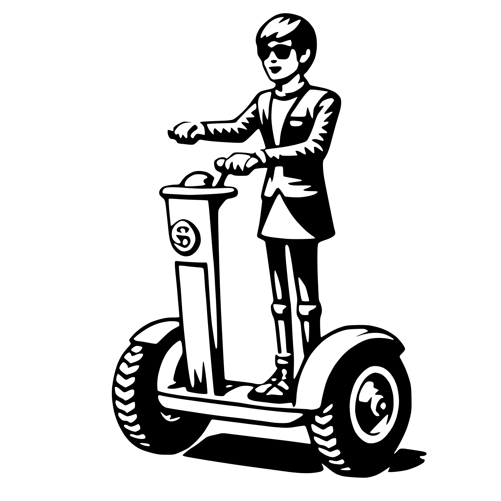 AI-generated SVG of a segway