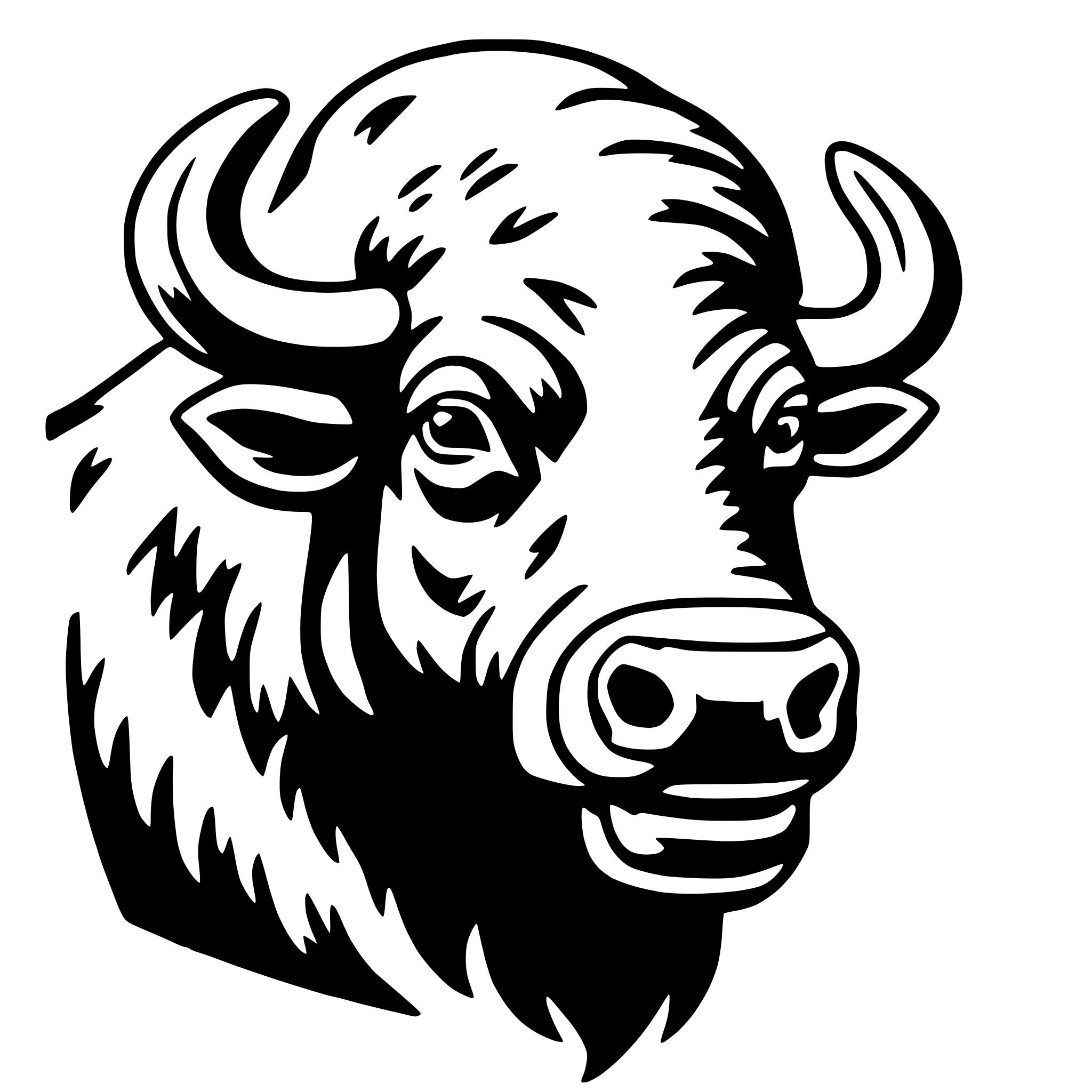 AI-generated SVG of a buffalo
