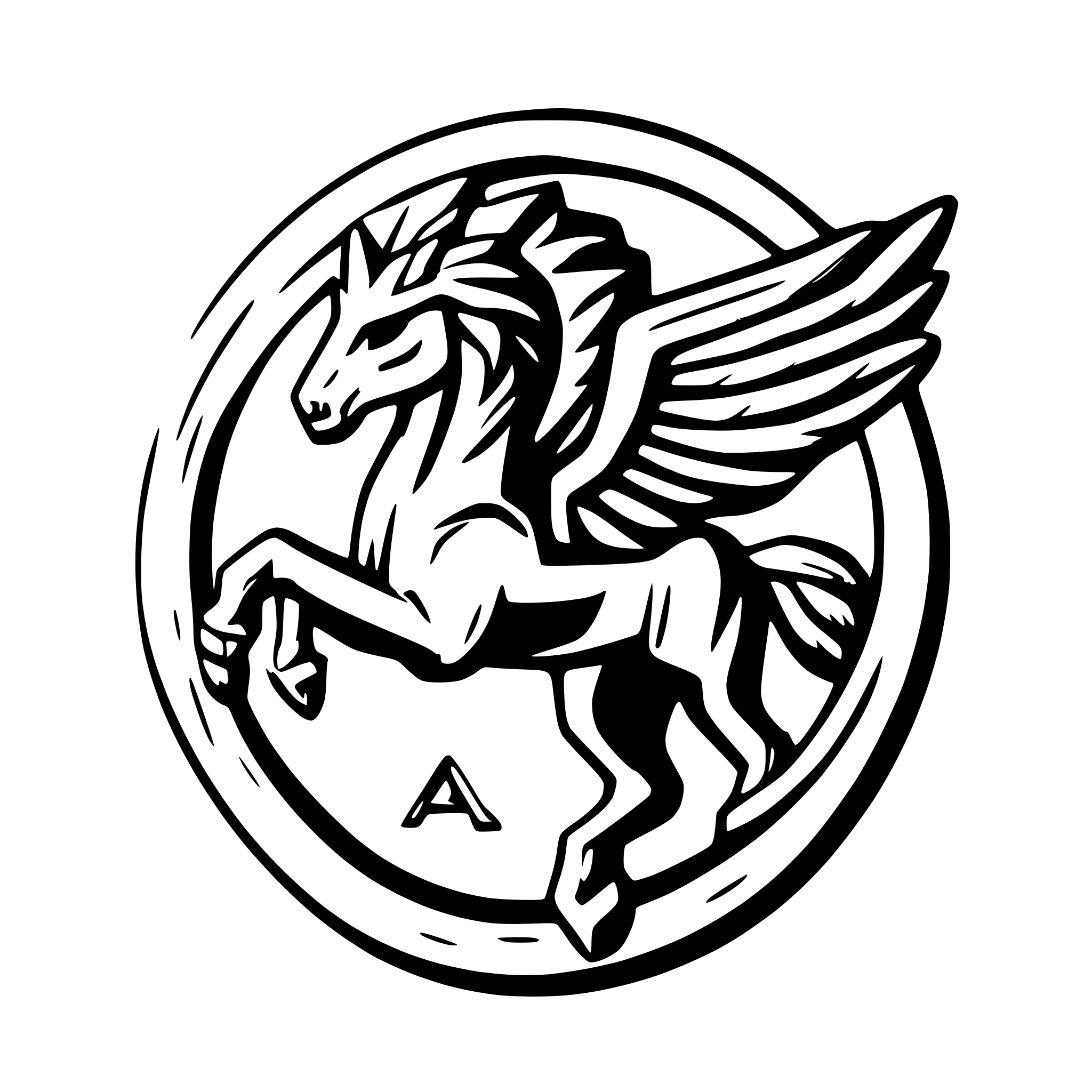 AI-generated SVG of 'Harsh War Pegasus'