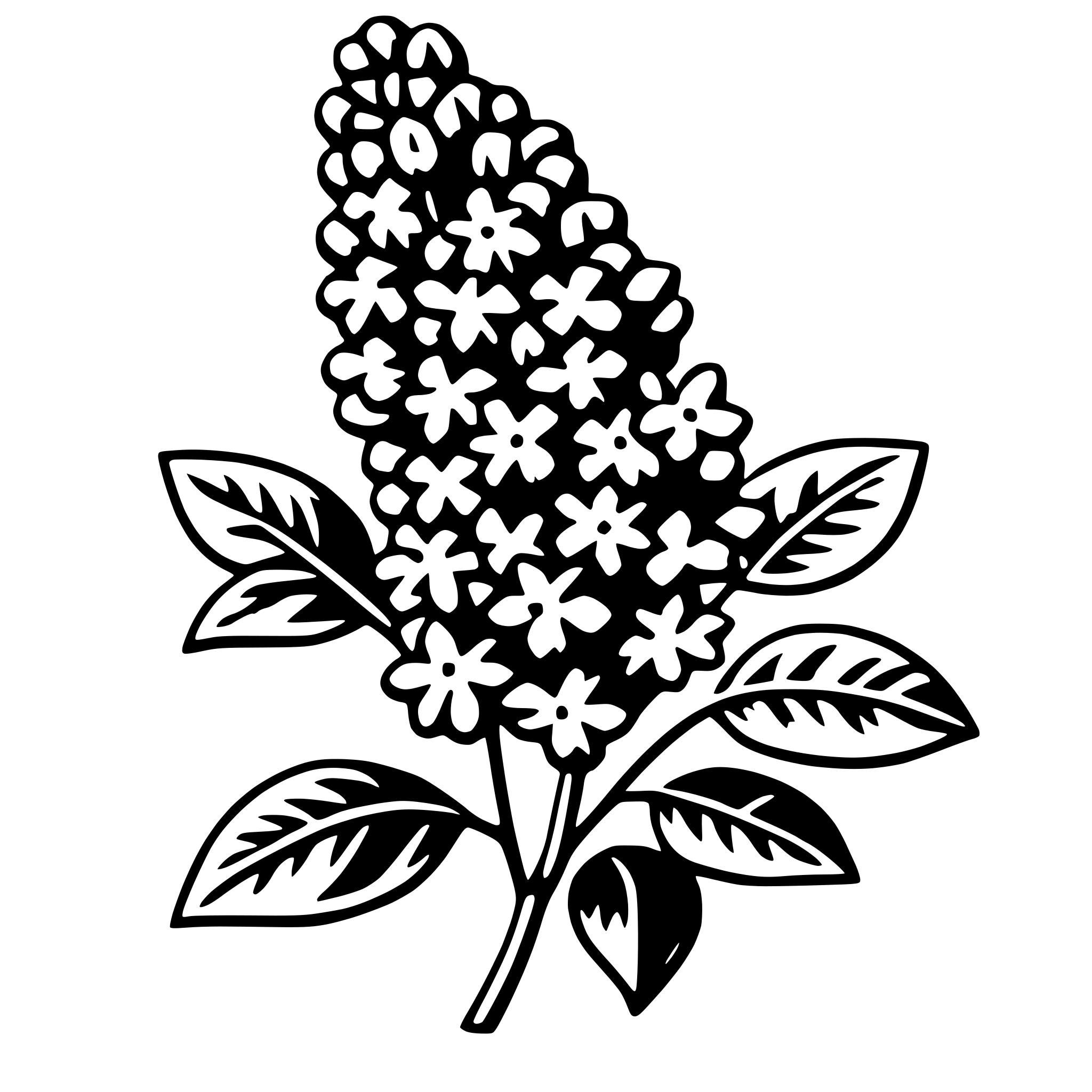 AI-generated SVG of a lilac