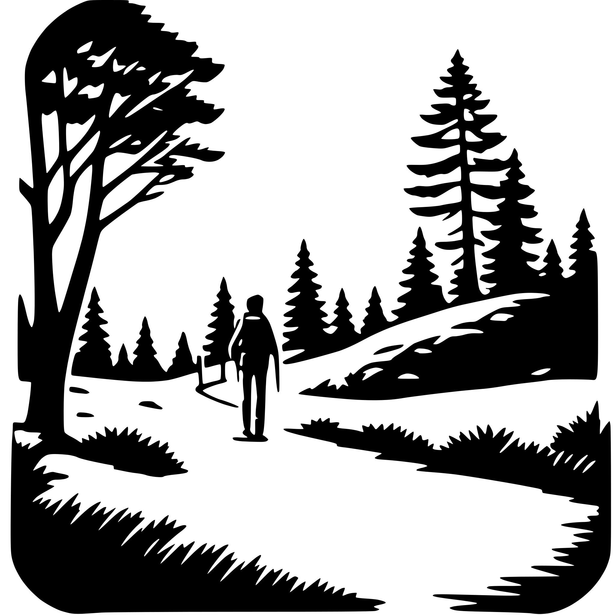 AI-generated SVG of a hiker's paradise