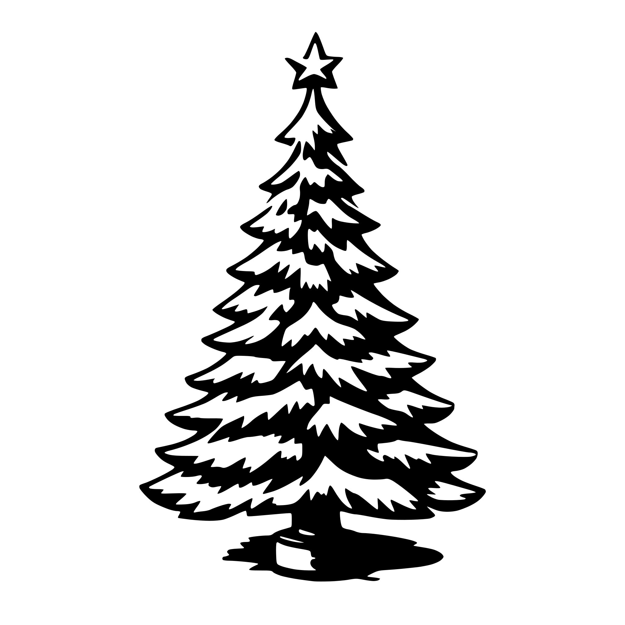 AI-generated SVG of 'Old fashioned Xmas tree'