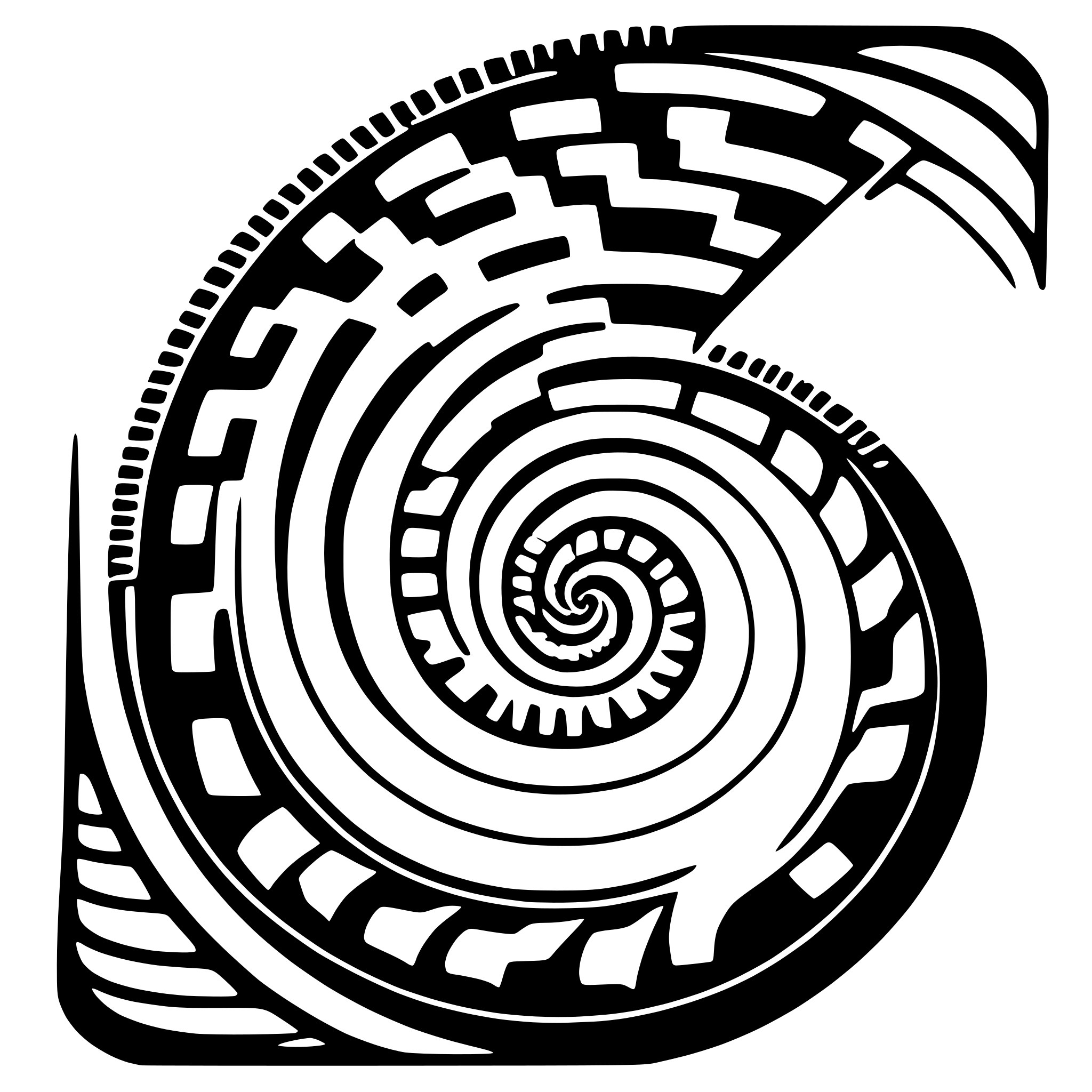 AI-generated SVG of a Fibonacci spiral