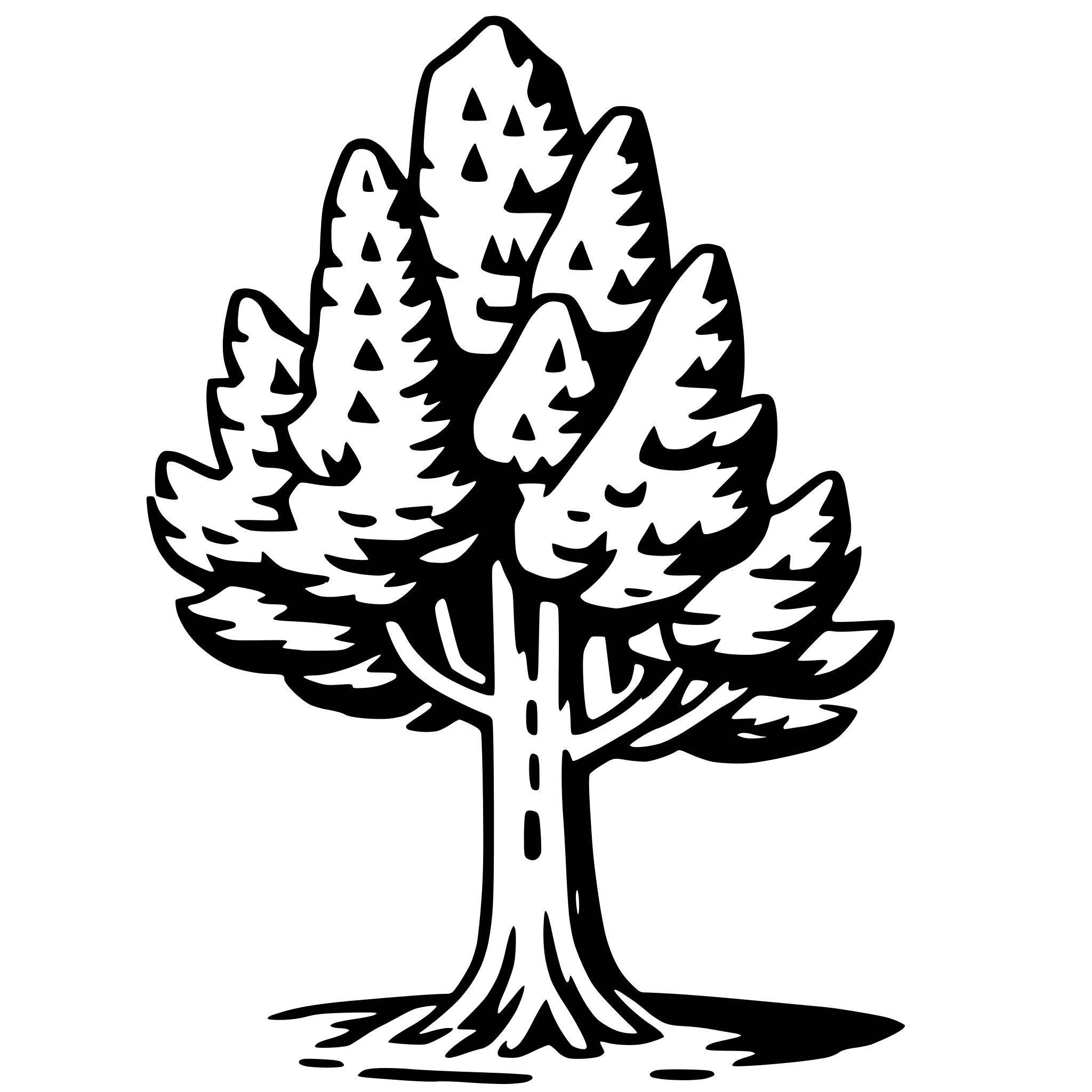 AI-generated SVG of 'cypress tree'