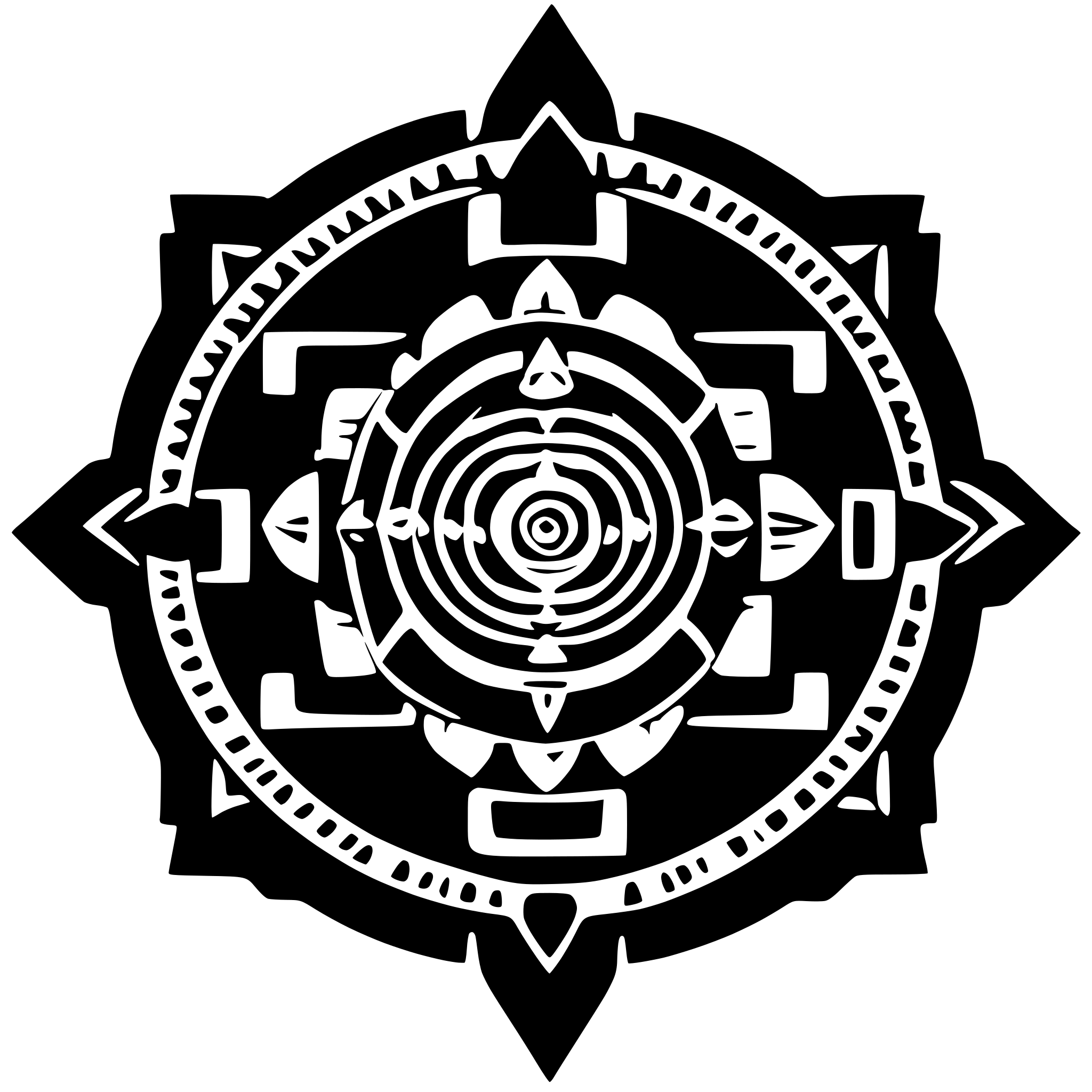 AI-generated SVG of 'shri yantra'