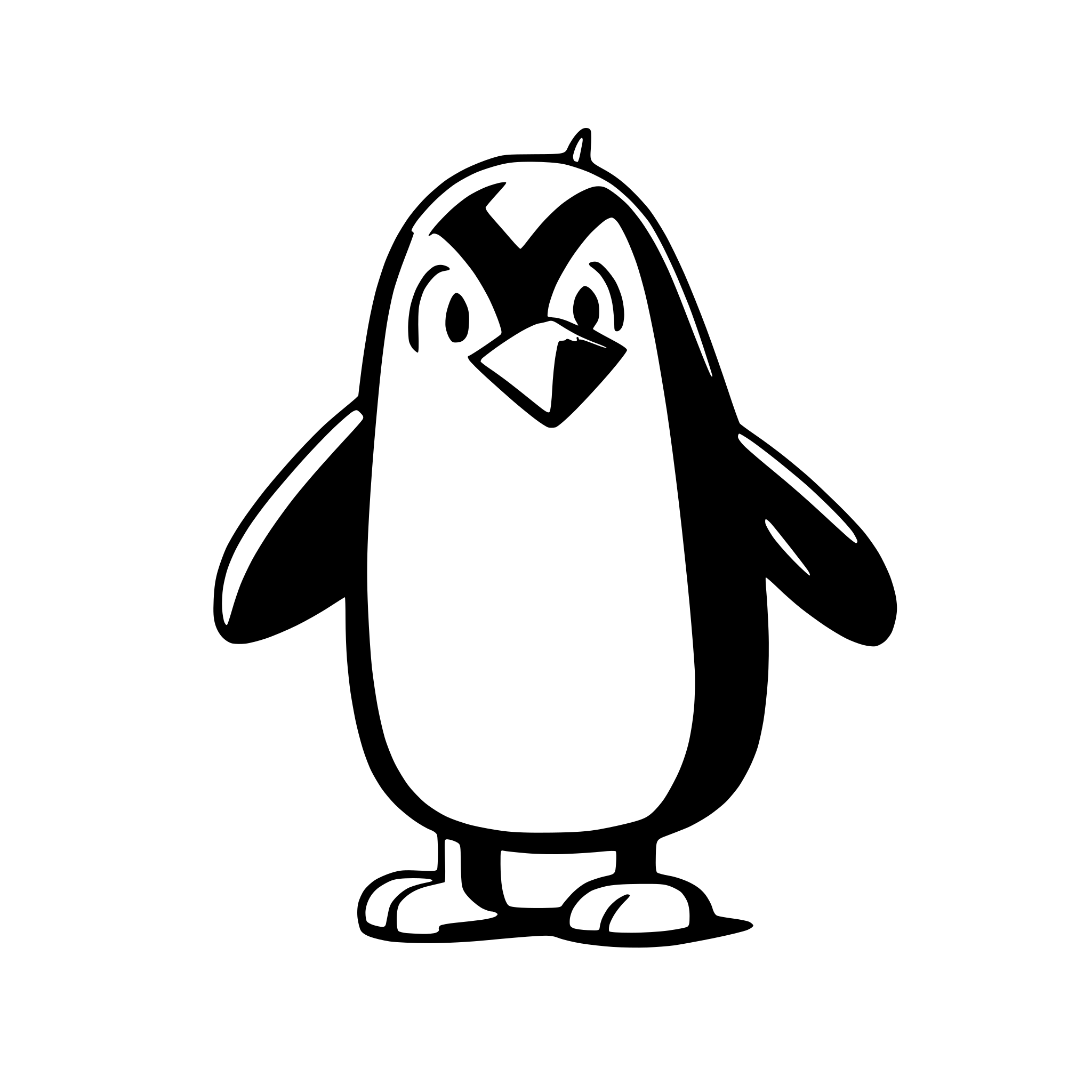 AI-generated SVG of 'penguin,Typography Art'